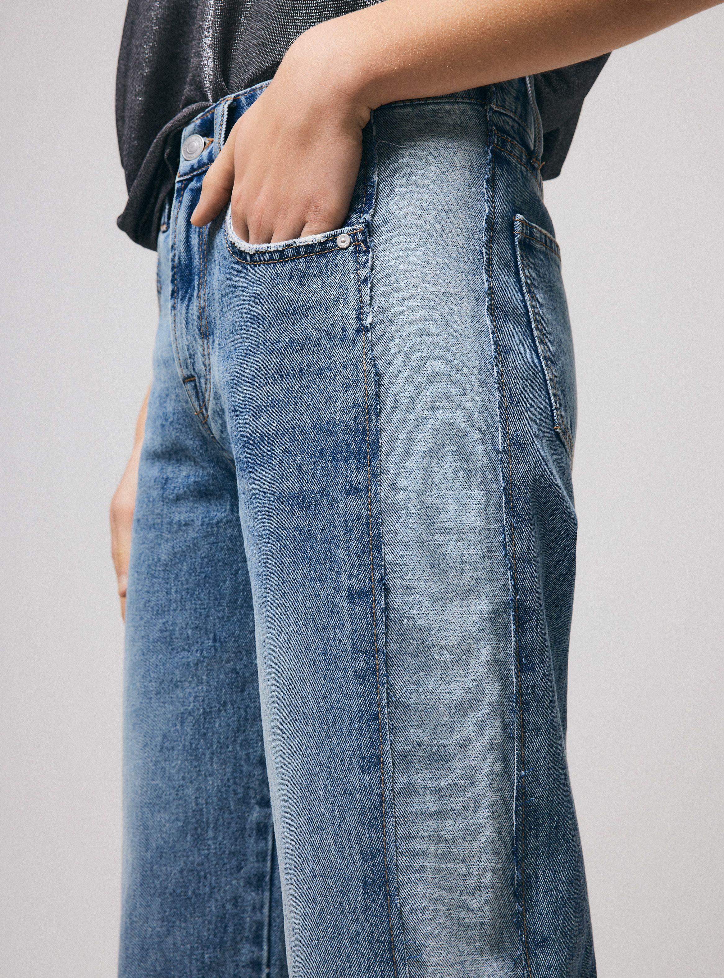 Jeans Recto Tiro Medio Bitono en Costados-2