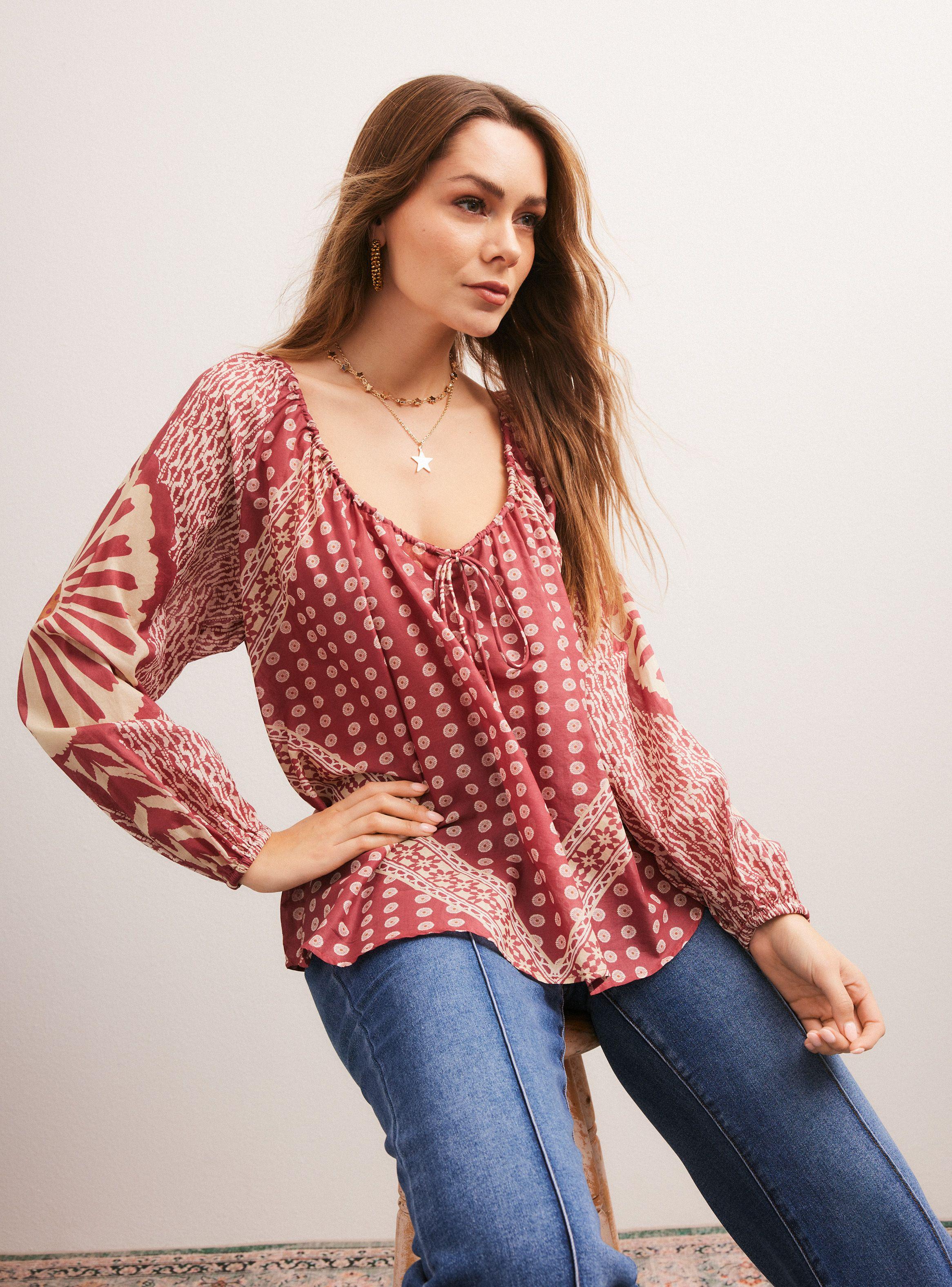 Blusa Estampado Formas Color-0