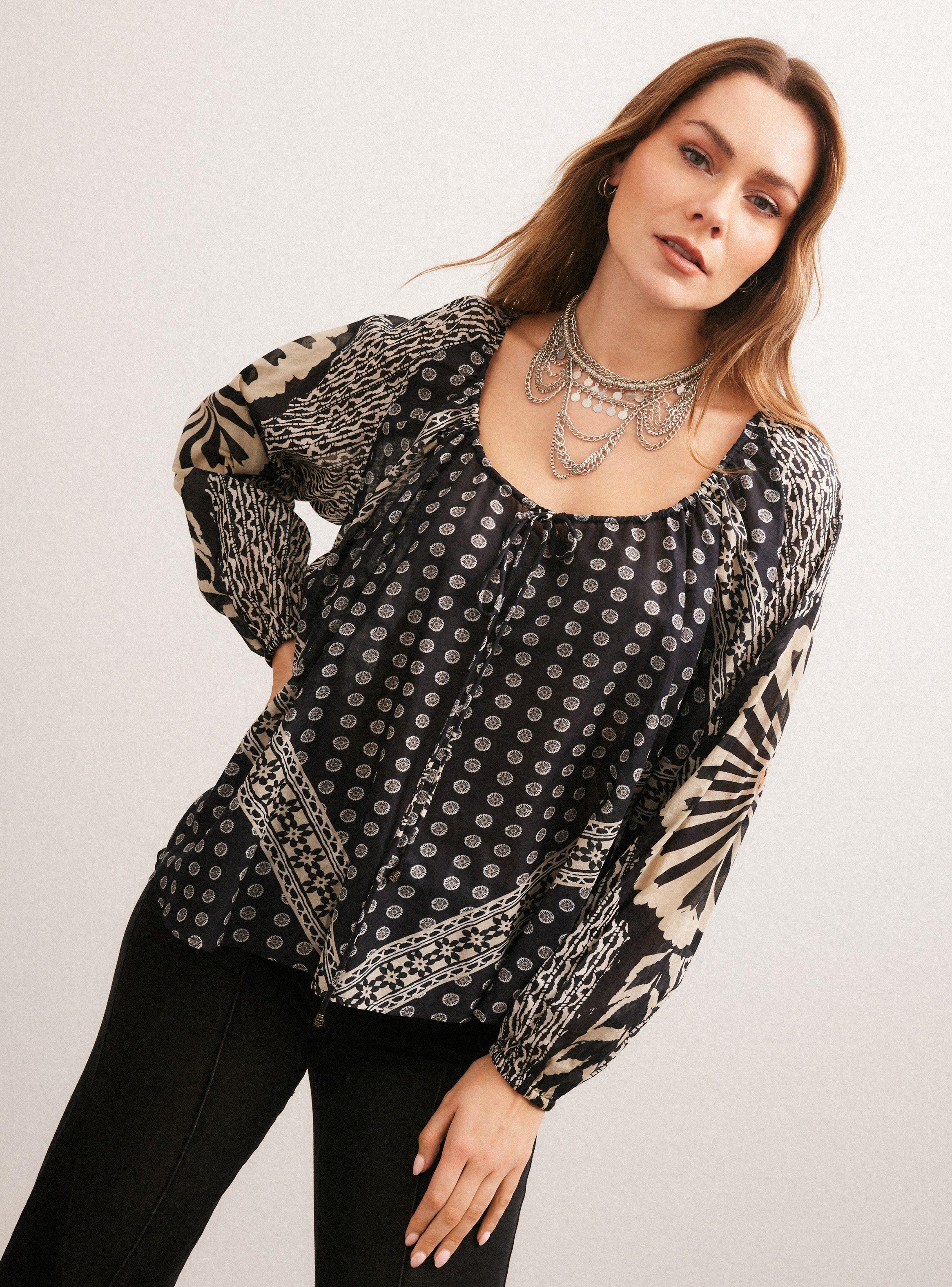 Blusa Estampado Formas Color-0