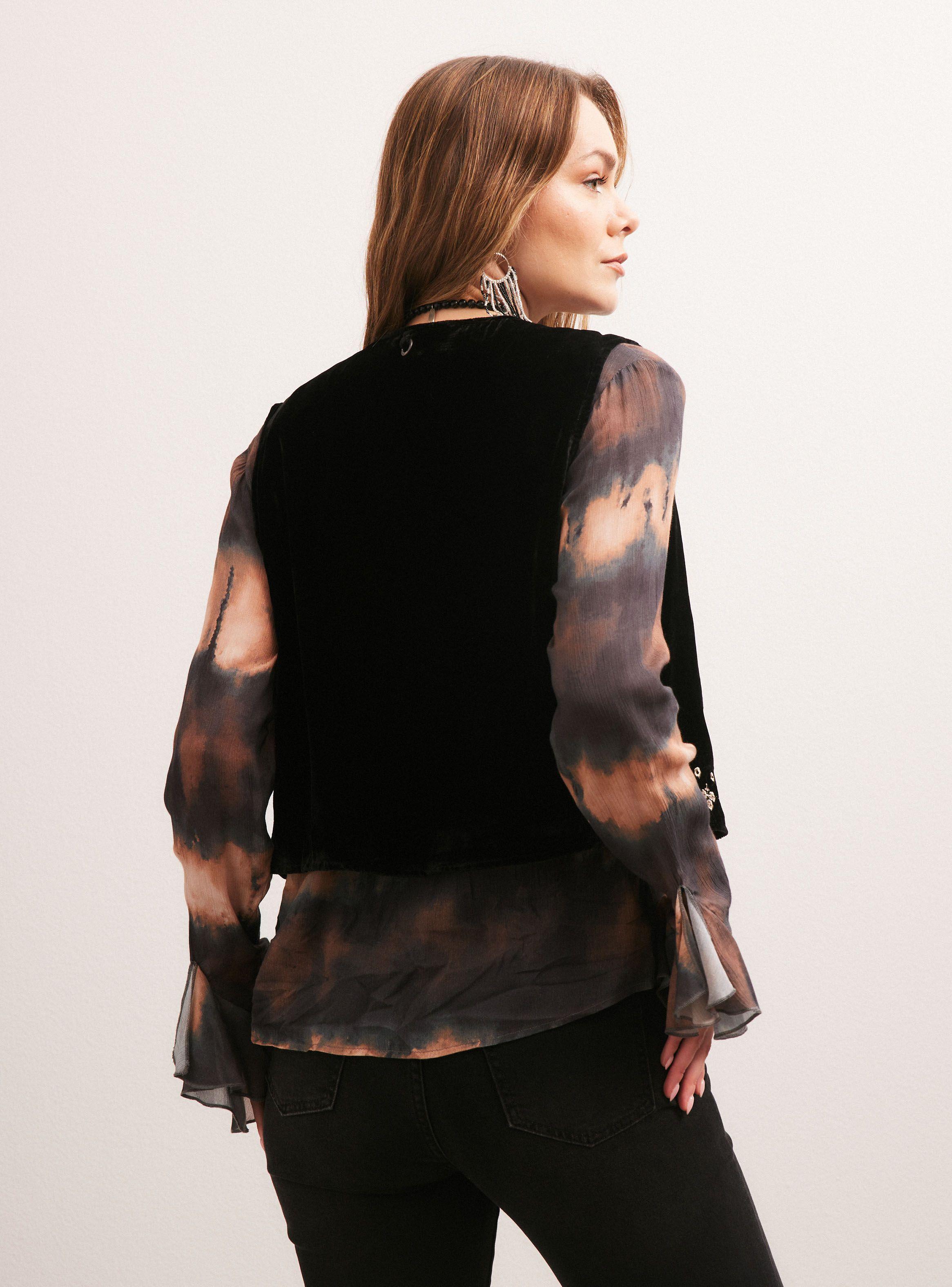 Blusa Tipo Bolero con Bordados-1