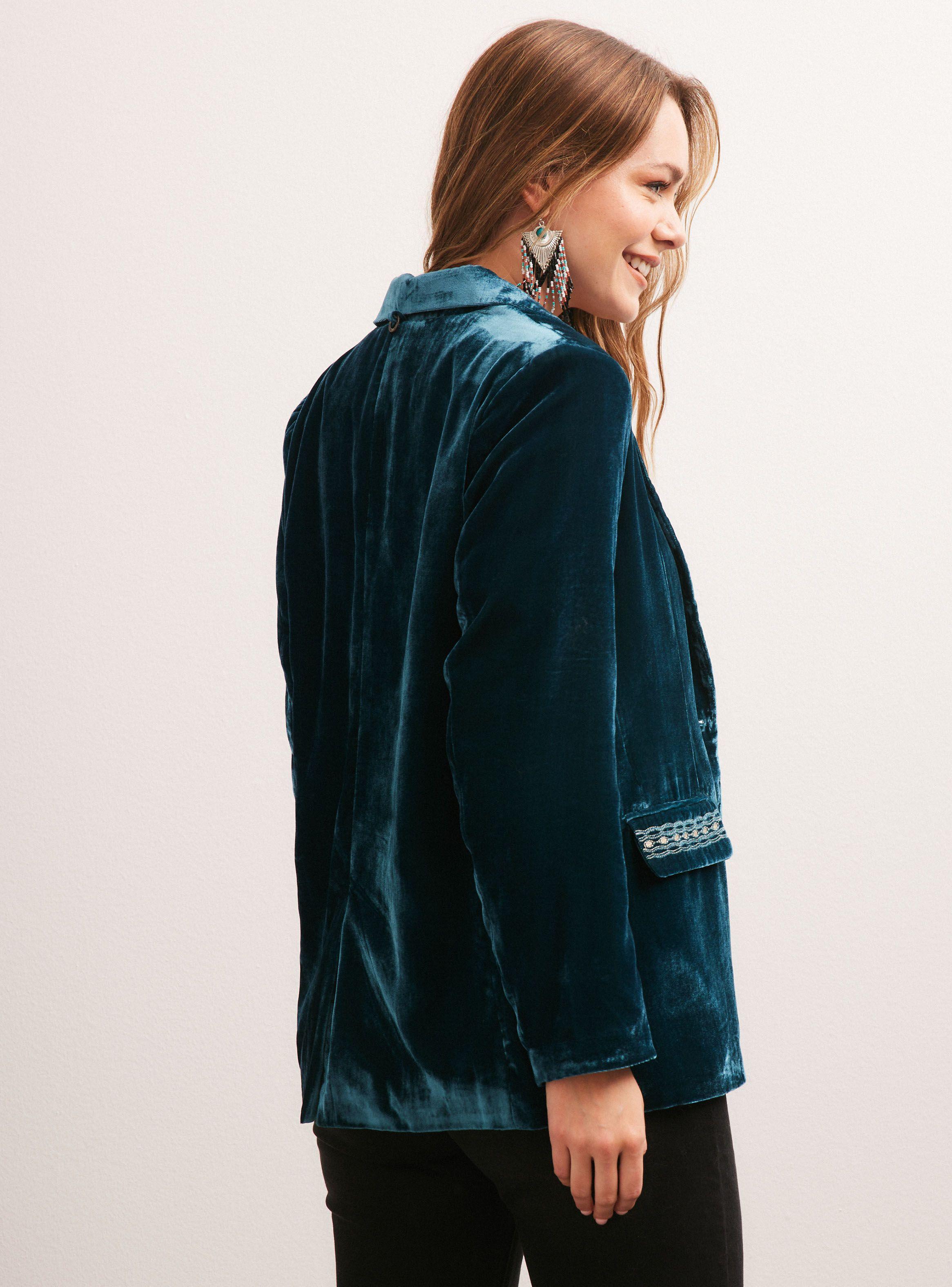 Blazer Detalle de Bordado en Bolsillos-1