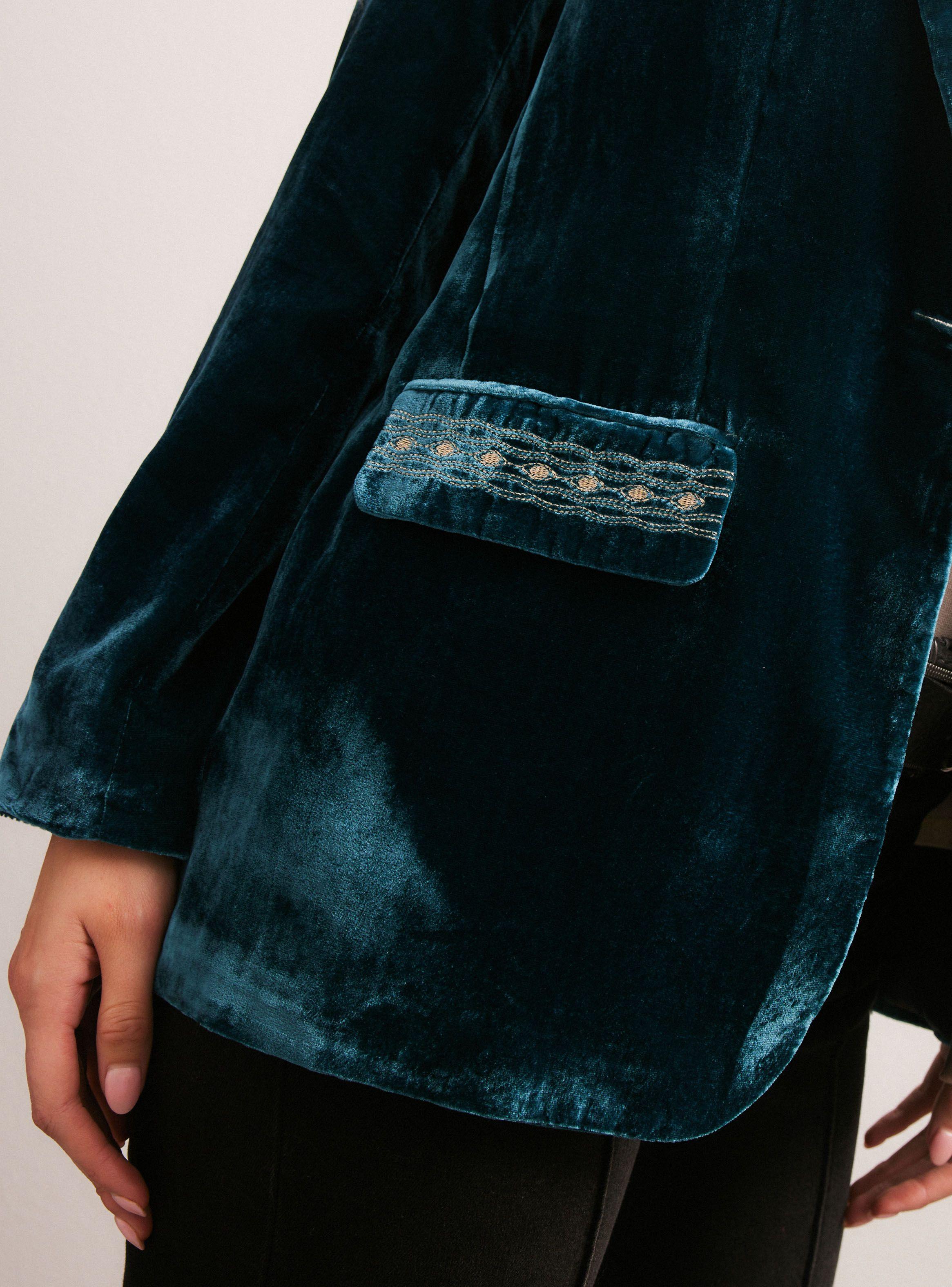 Blazer Detalle de Bordado en Bolsillos-3