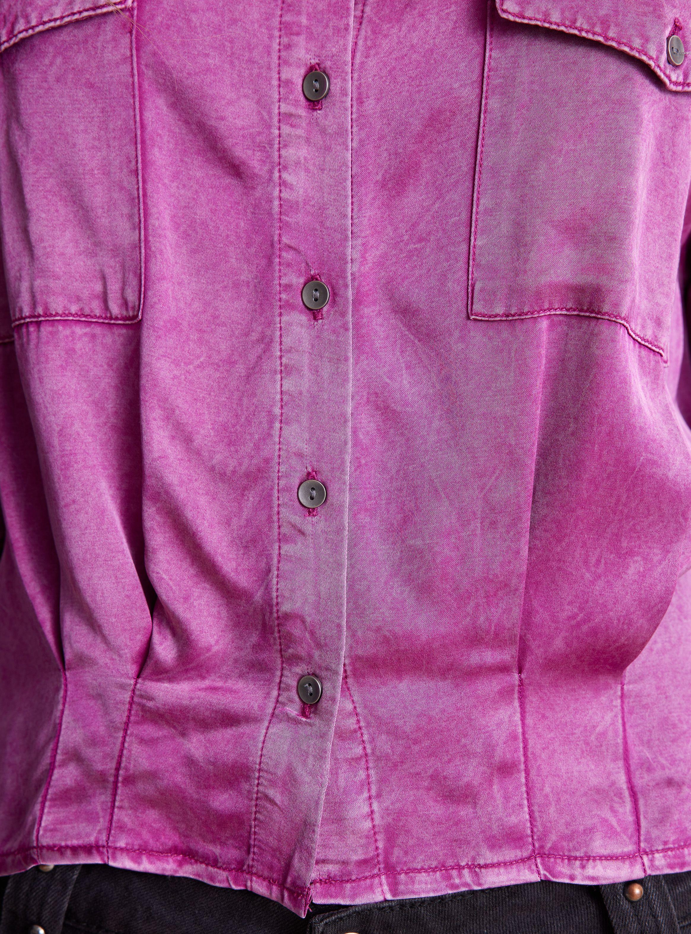Blusa Efecto Satinado Y Proceso De Color-3