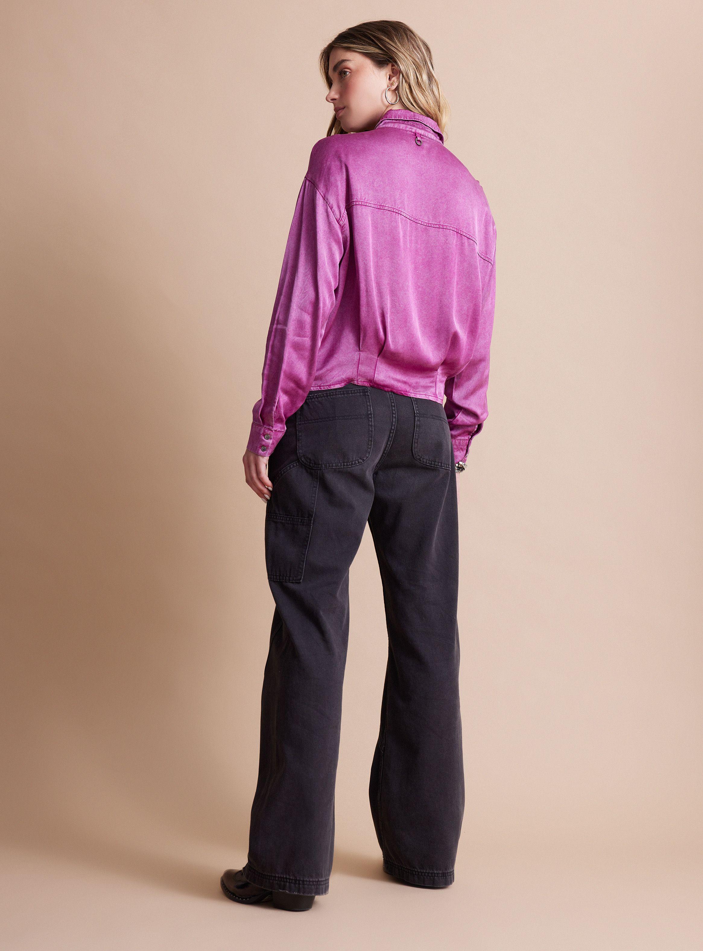 Blusa Efecto Satinado Y Proceso De Color-5