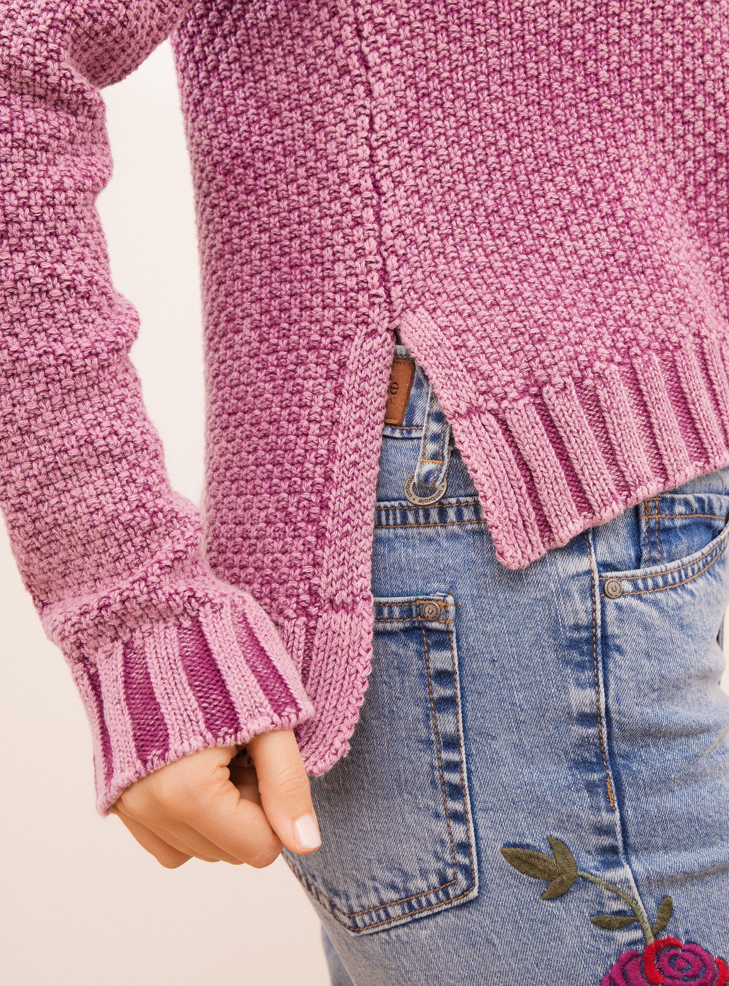 Sweater Calado Tejido Básico-3