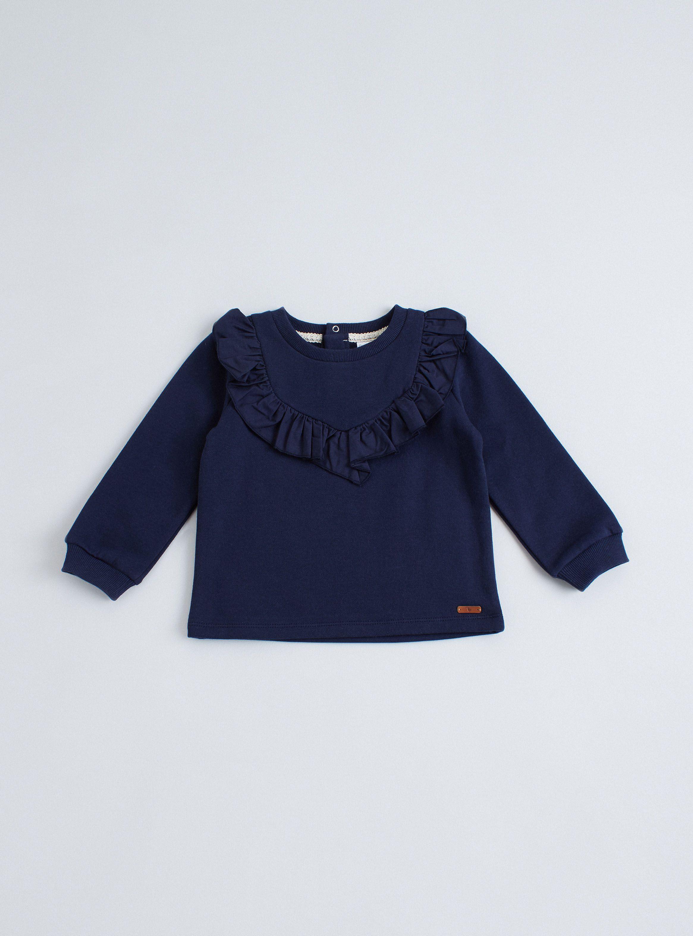 Polerón Corte Ruffle Grande Niña-0