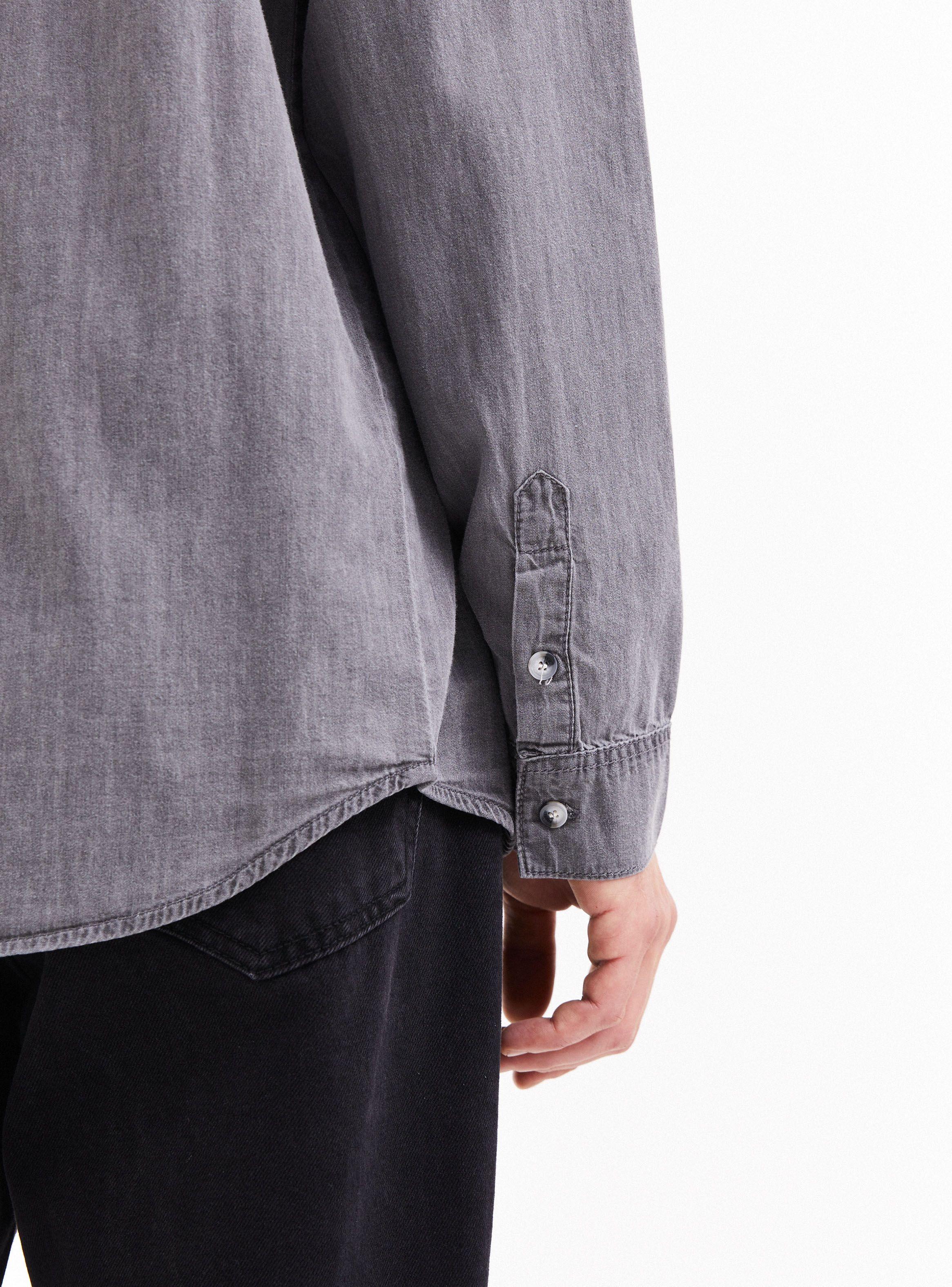 Camisa Tela Denim Casual-3