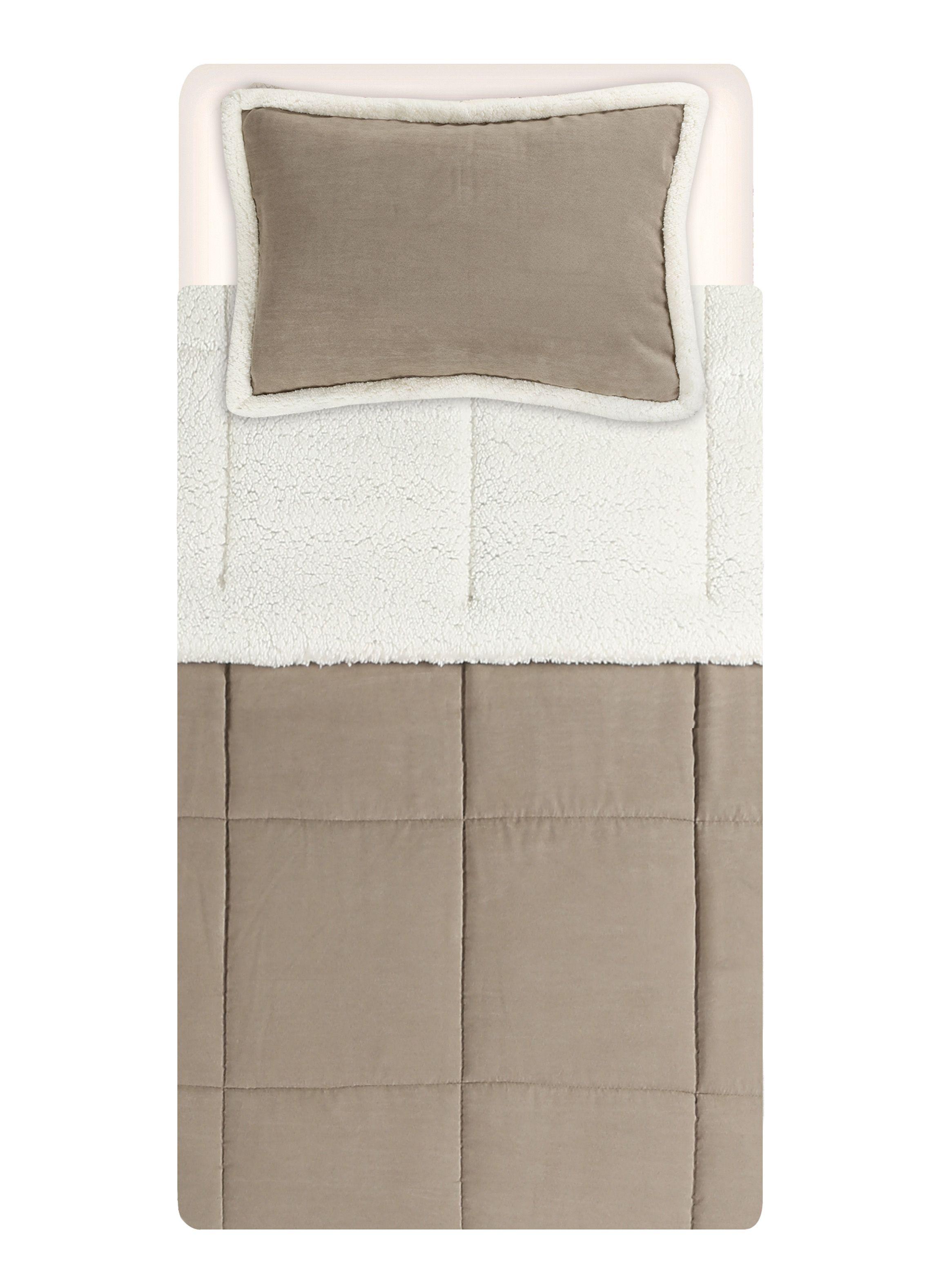 Quilt Sherpa 1.5 Plazas Suede-3