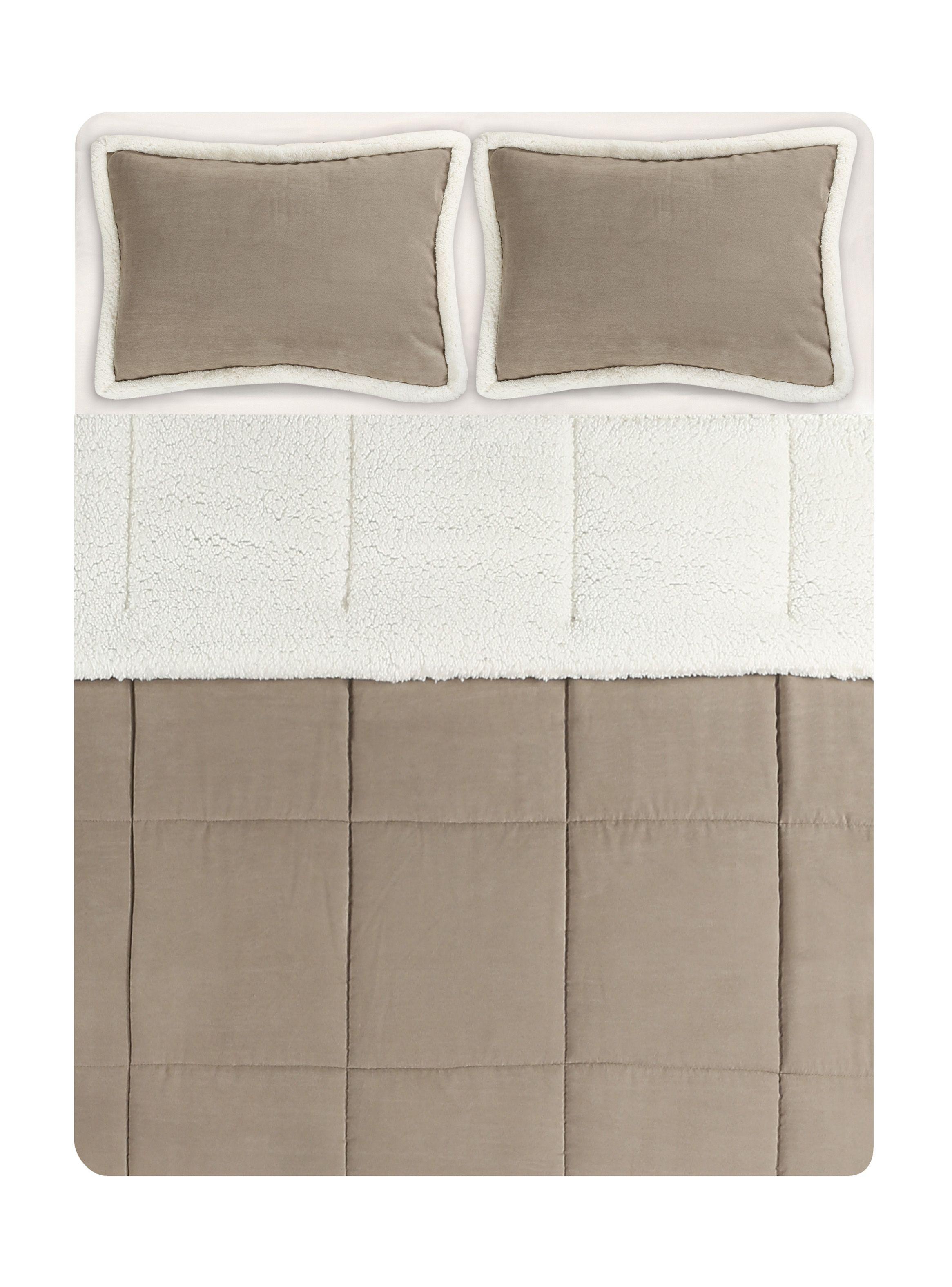 Quilt Attimo Sherpa 2 Plazas Suede-3