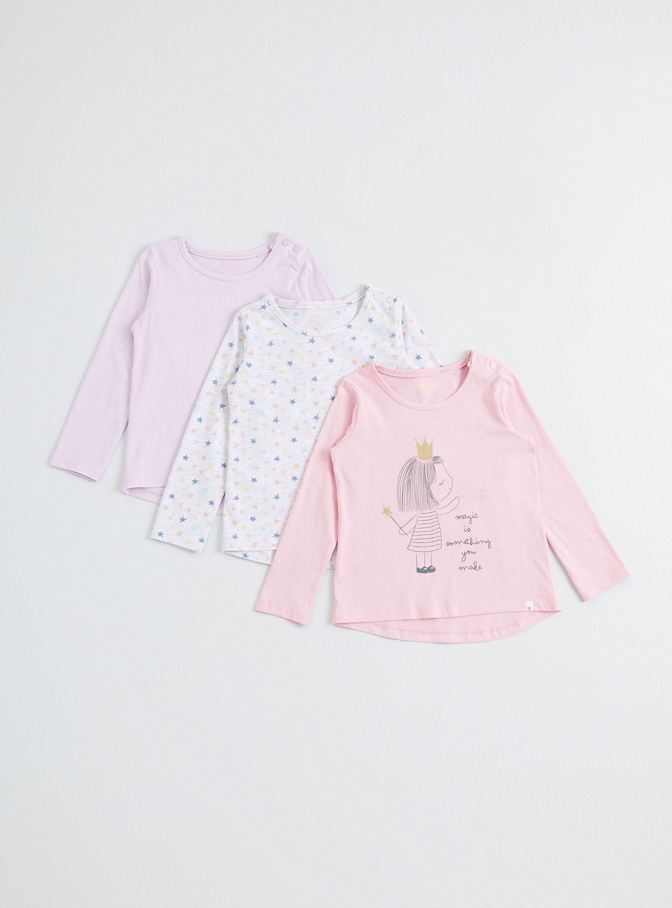 Tripack Polera Manga Larga Niña 3-0