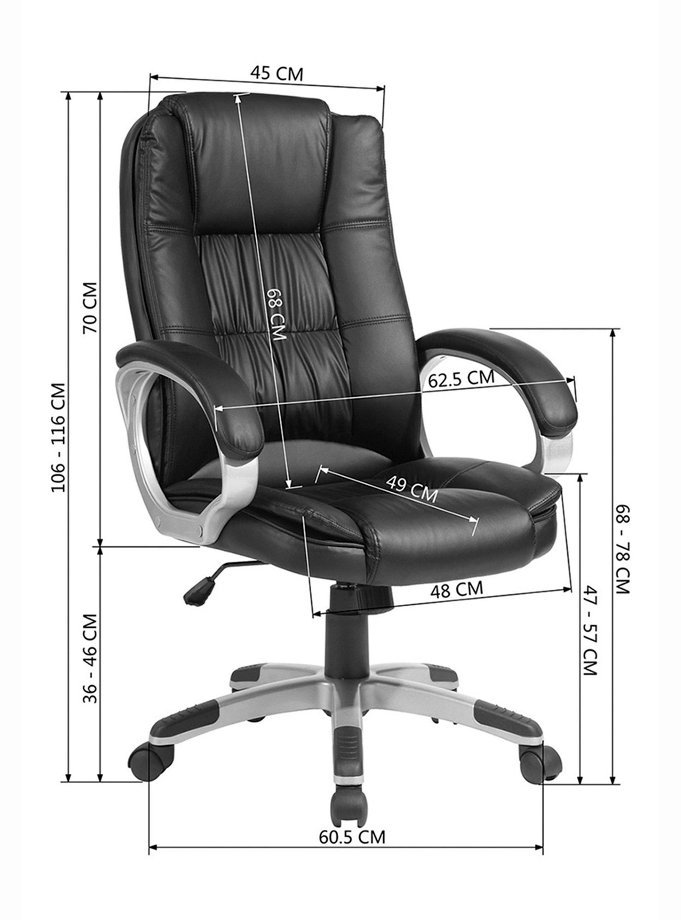 Silla de Oficina Reclinable Ecocuero Novahus-1