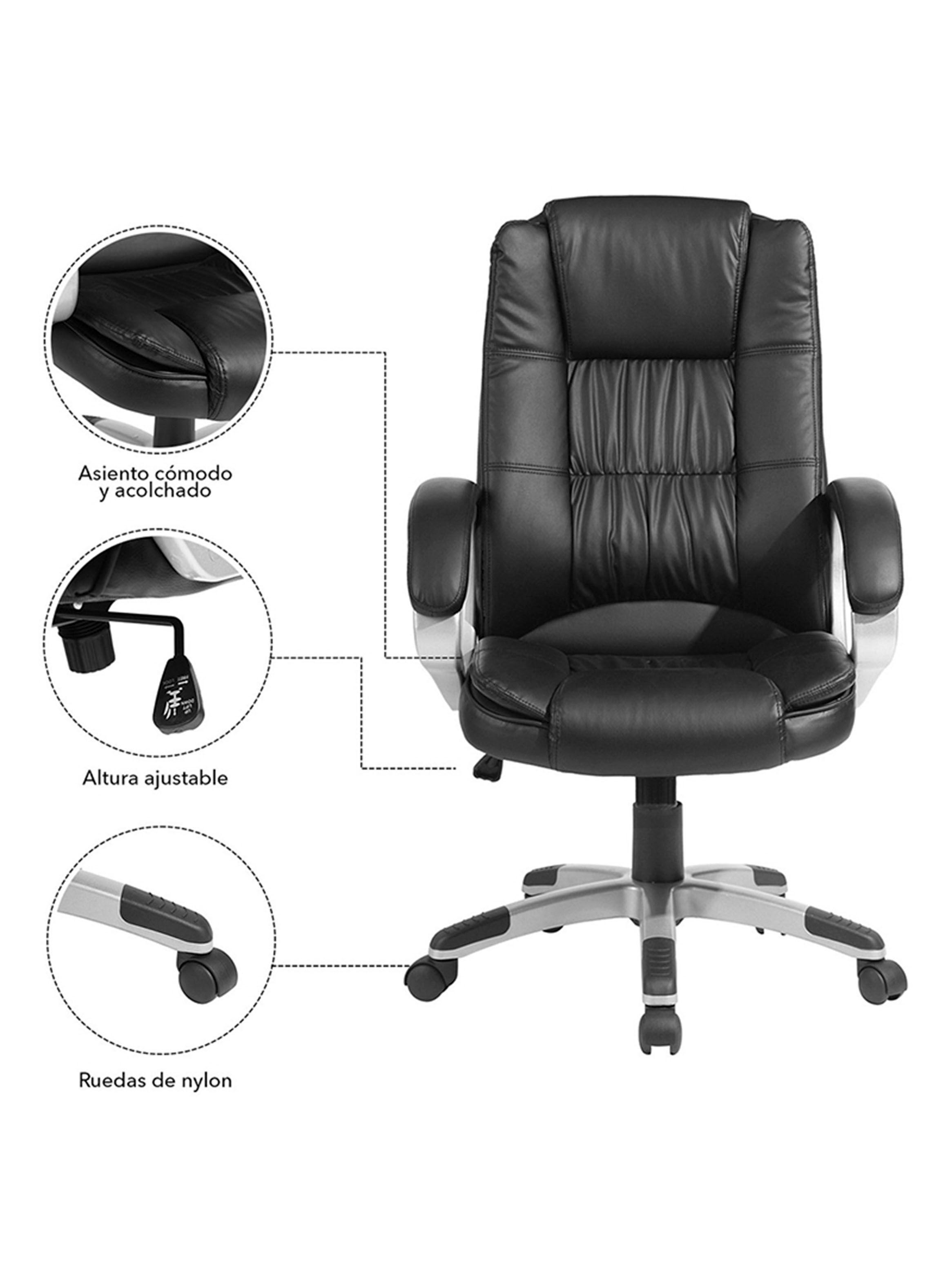 Silla de Oficina Reclinable Ecocuero Novahus-3