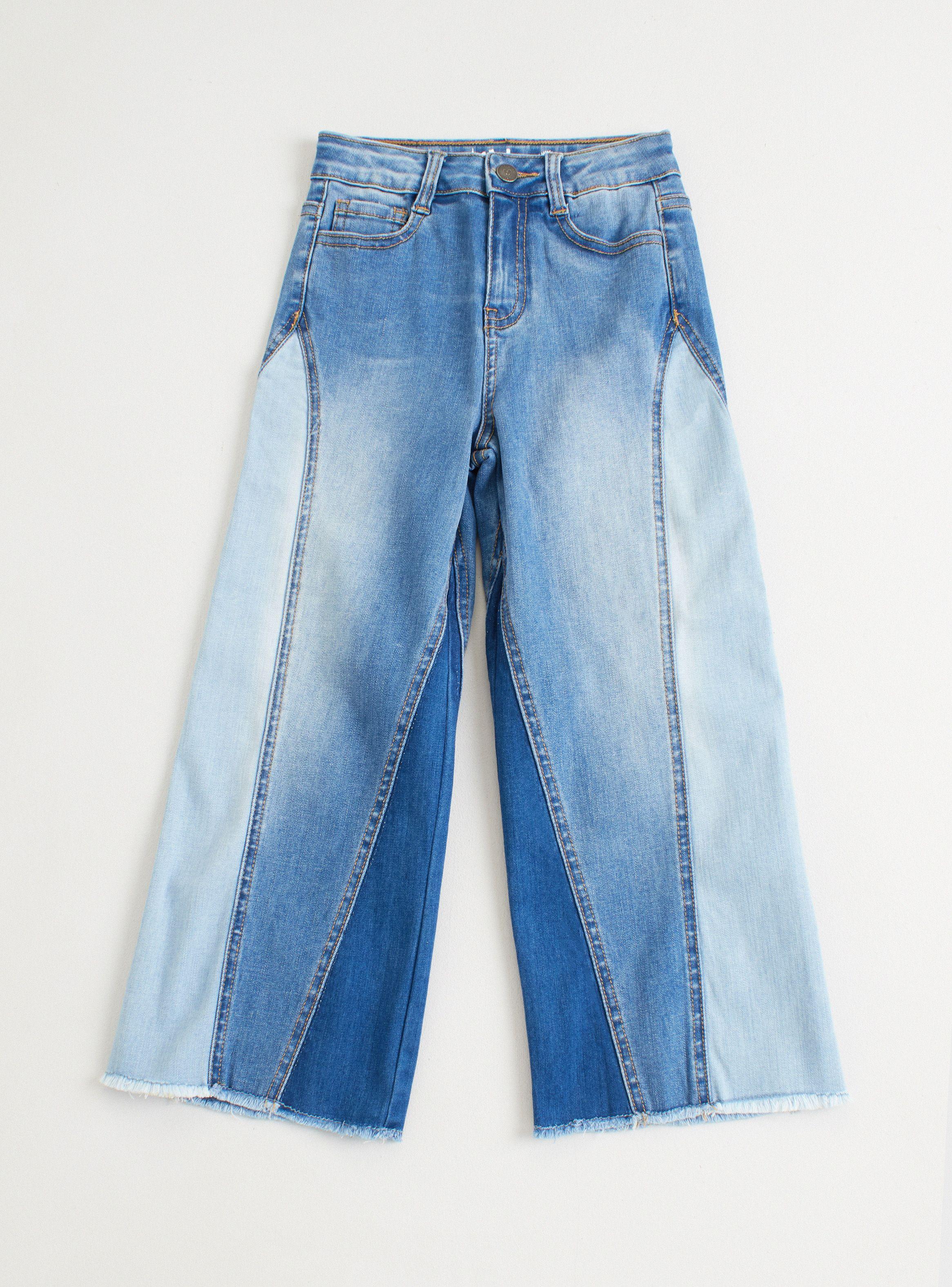 Jeans Wide Leg Patch Niña-1