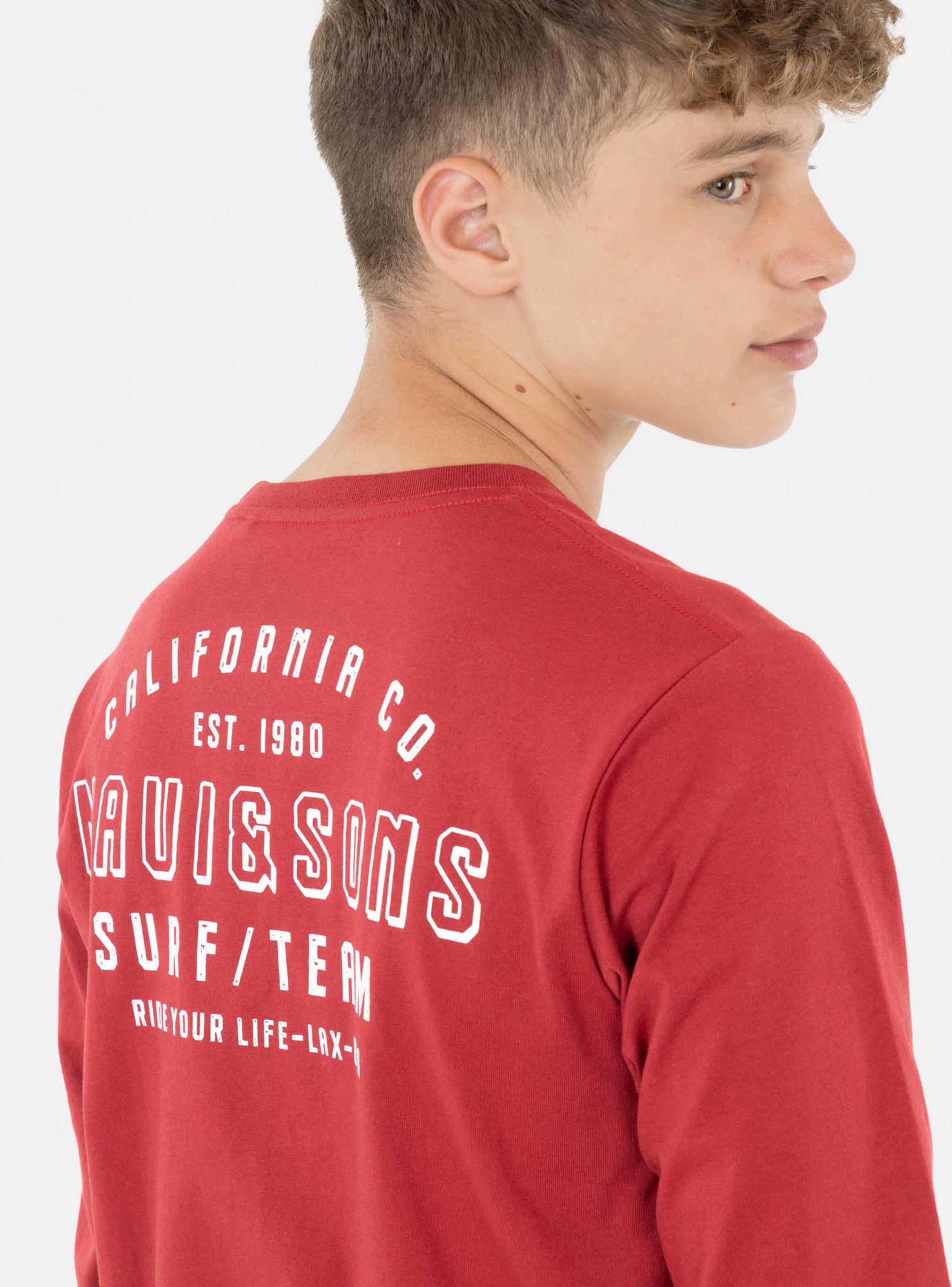 Polera Ml Print Logo Surf Team-2