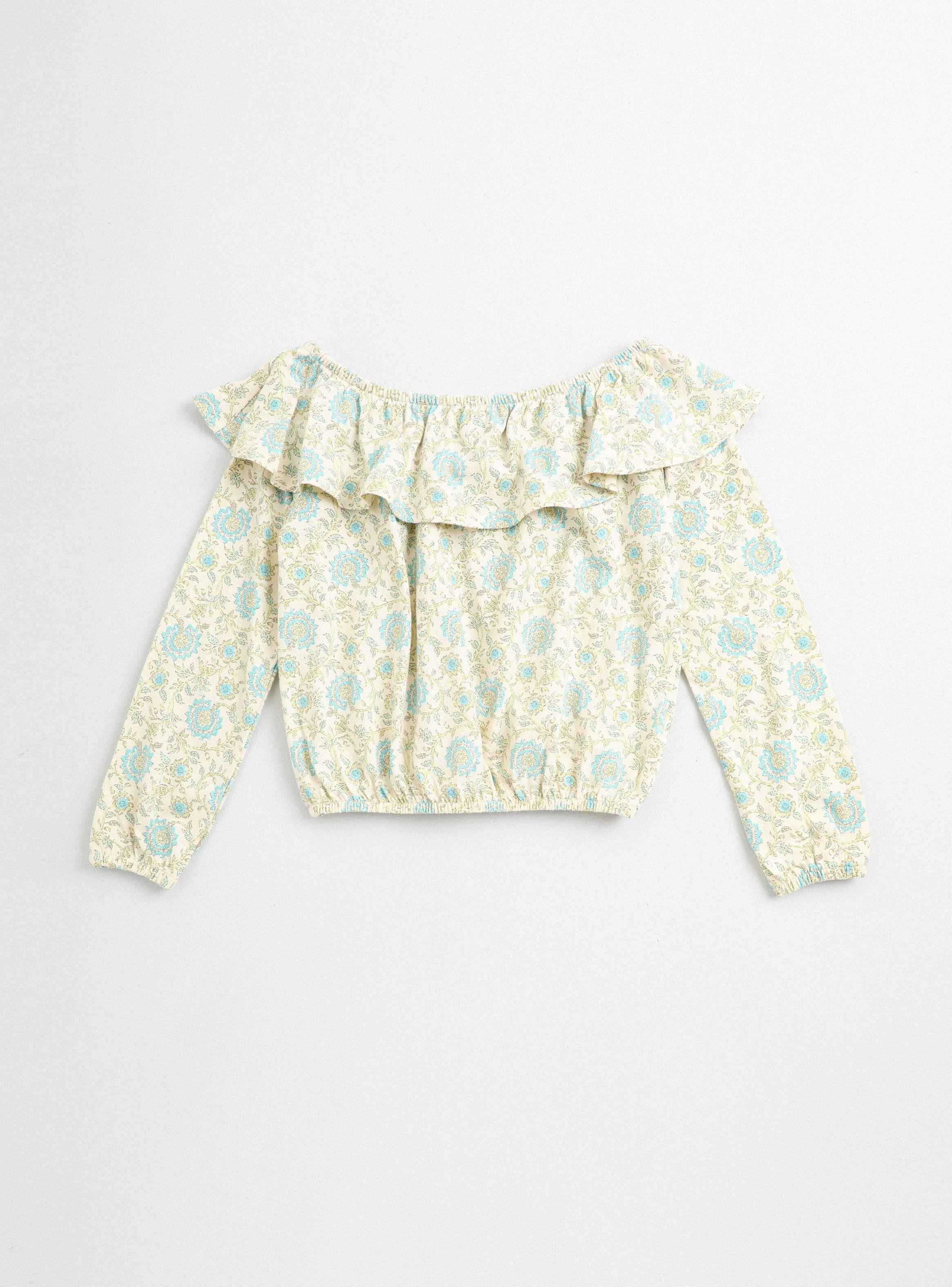 Polera Off Shoulder Full Print Niña-0