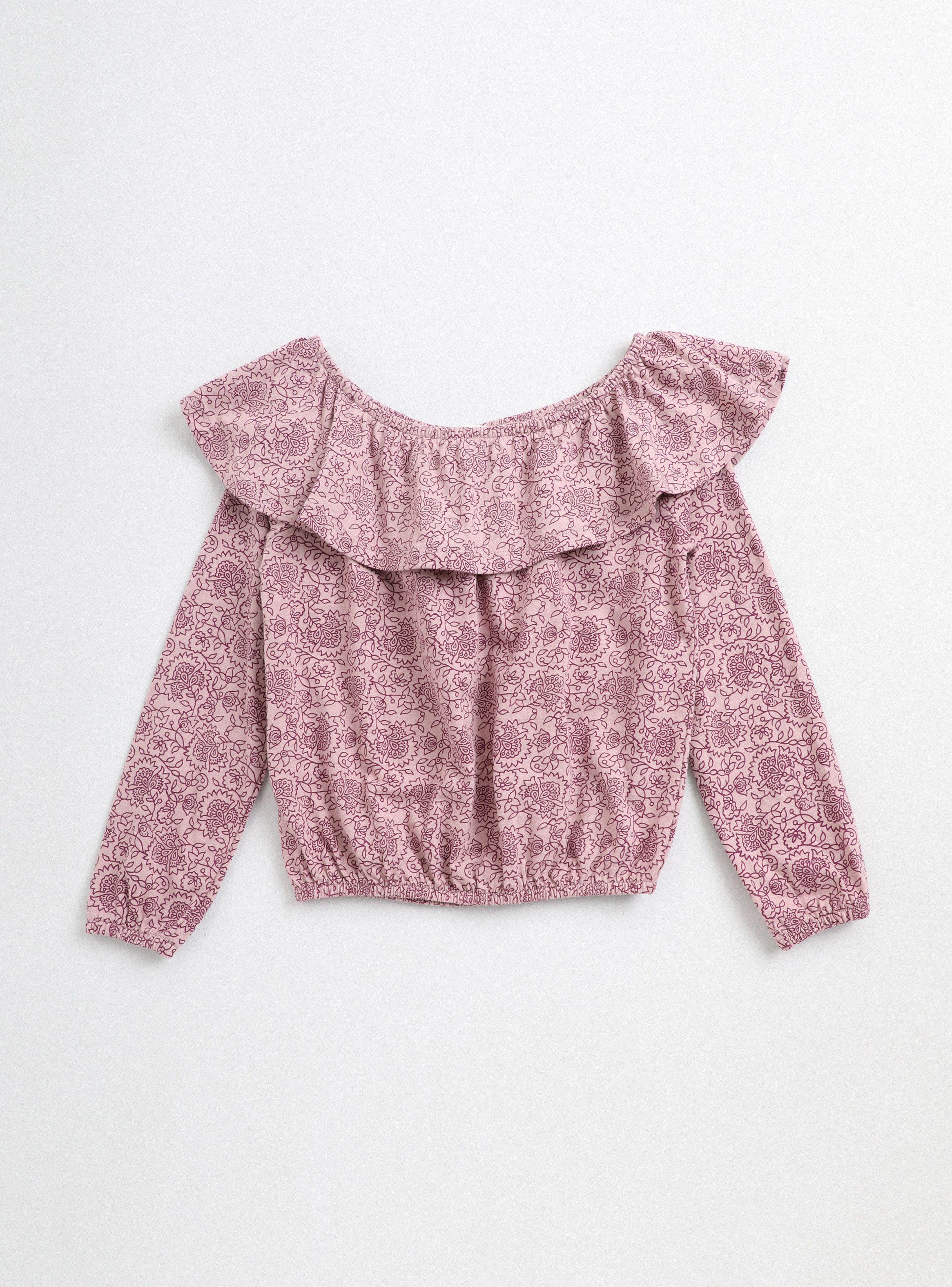 Polera Off Shoulder Full Print Niña-1