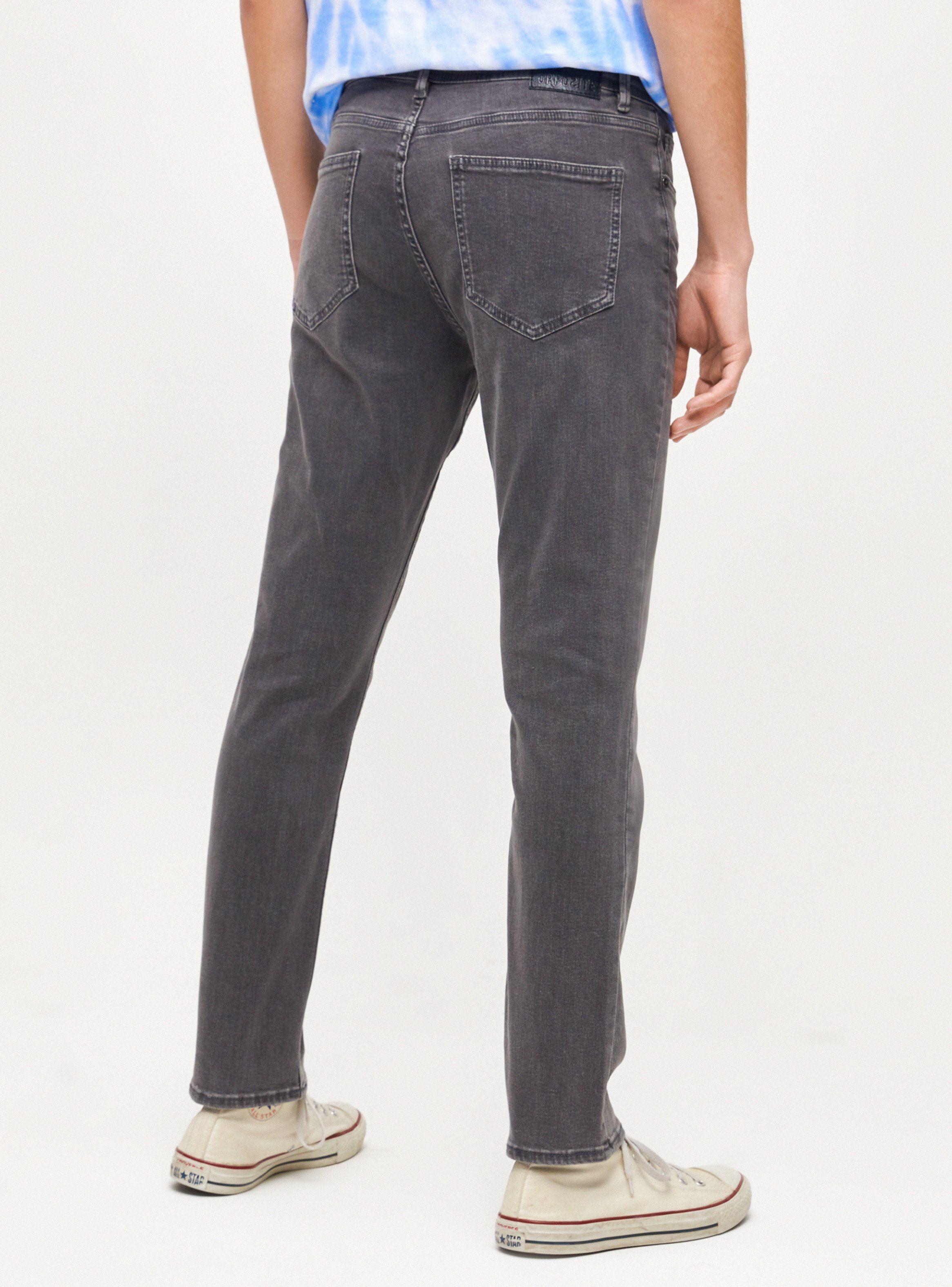 Jeans Casual Skinny Fit Gris-1