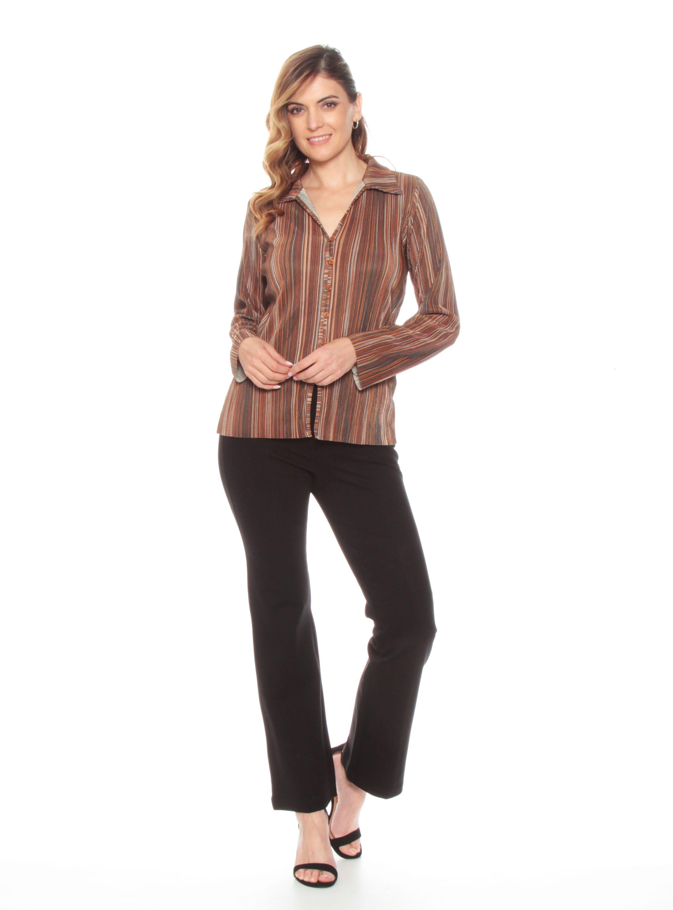 Blusa Manga Larga Estampada Arrugadada-3