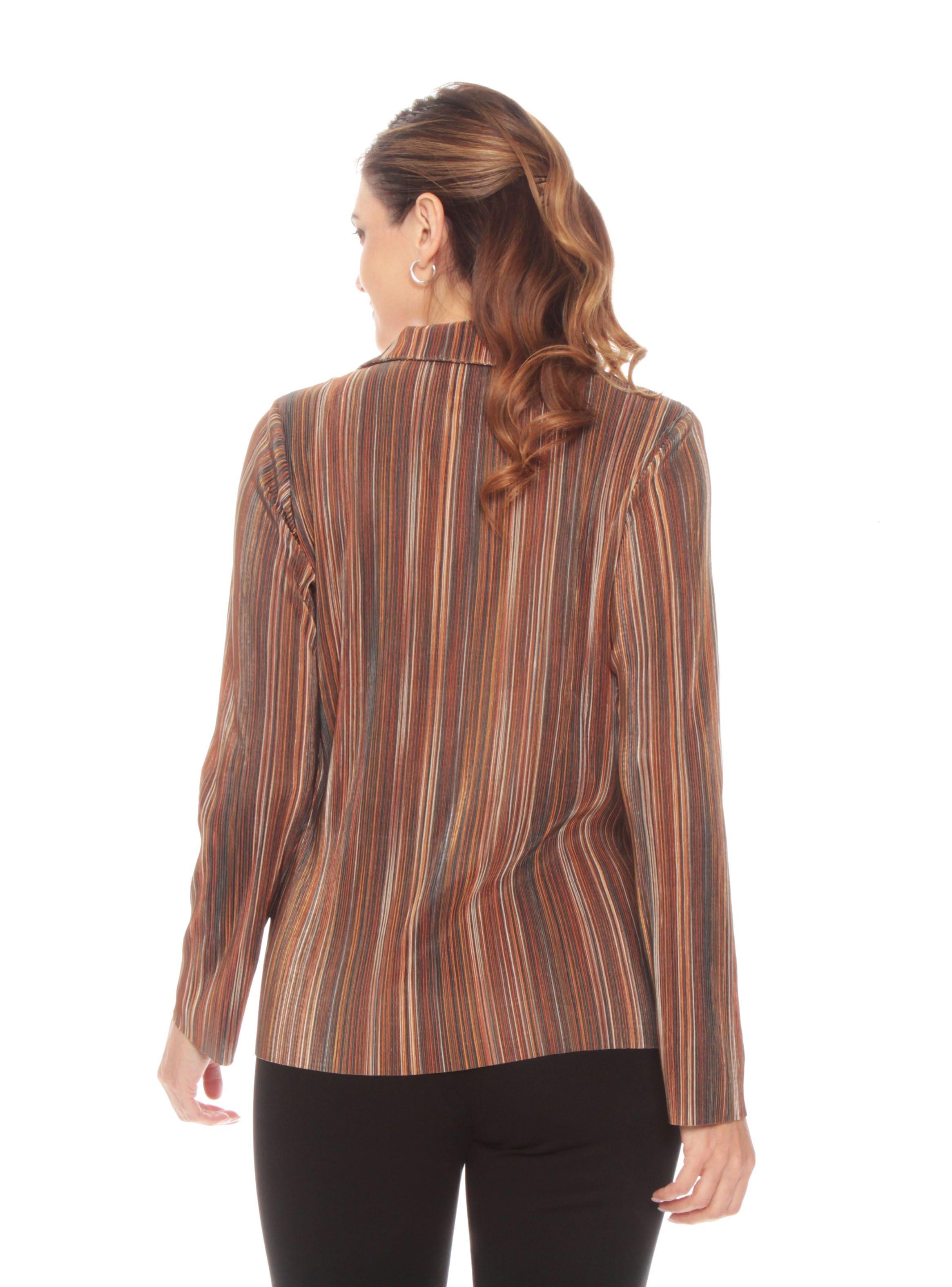 Blusa Manga Larga Estampada Arrugadada-1