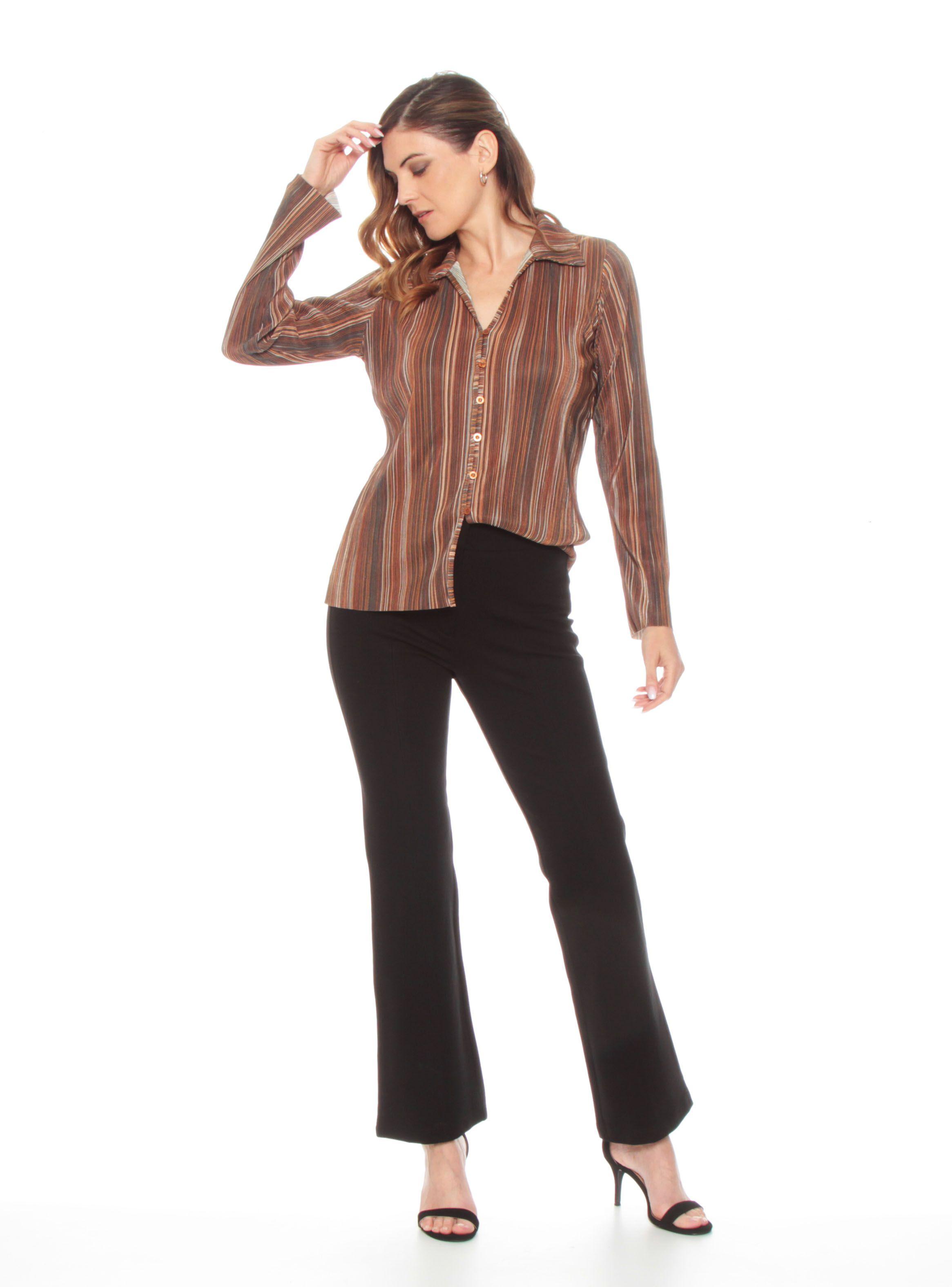 Blusa Manga Larga Estampada Arrugadada-4