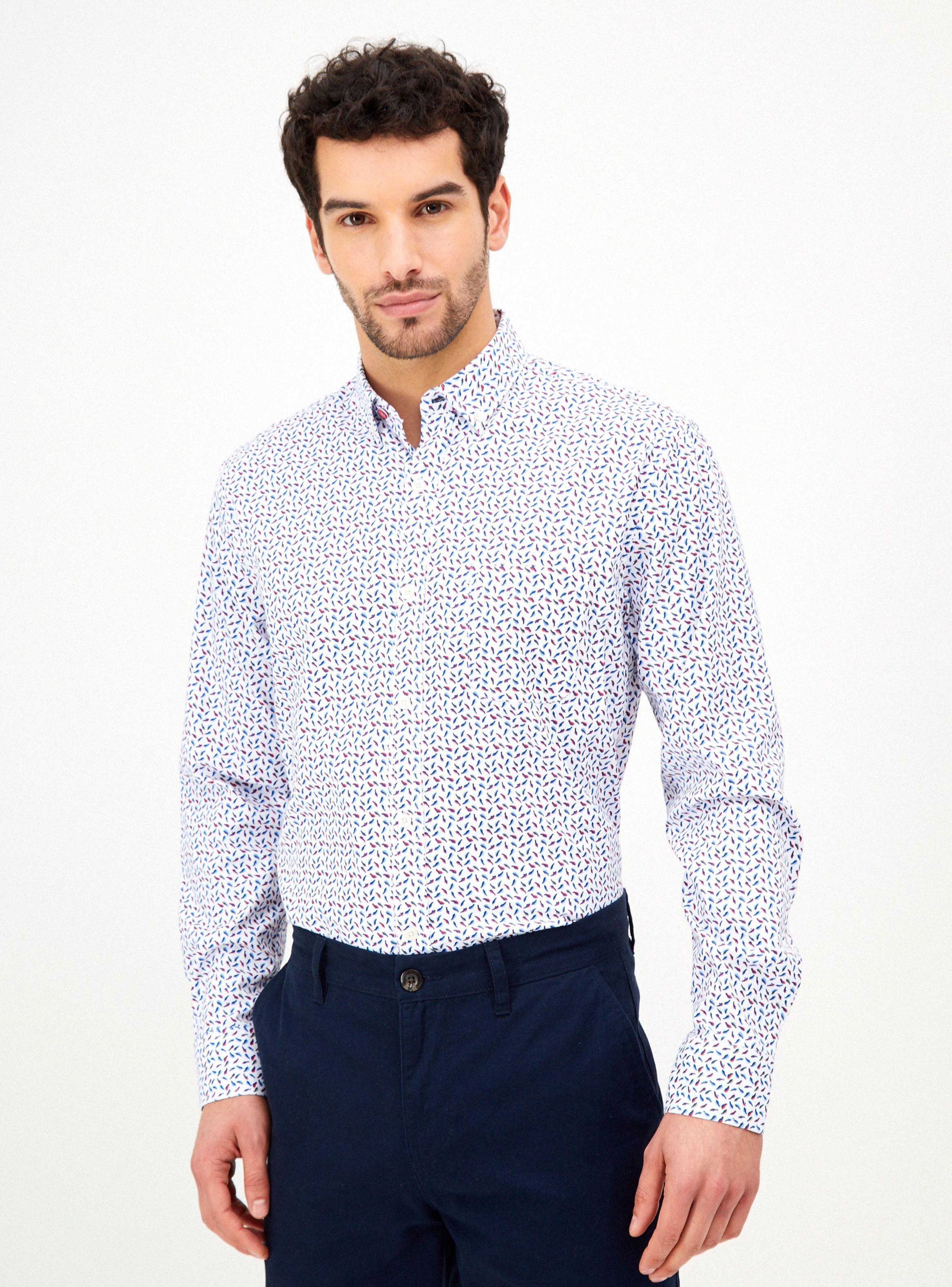 Camisa Diseño Mini Print Manga Larga-0