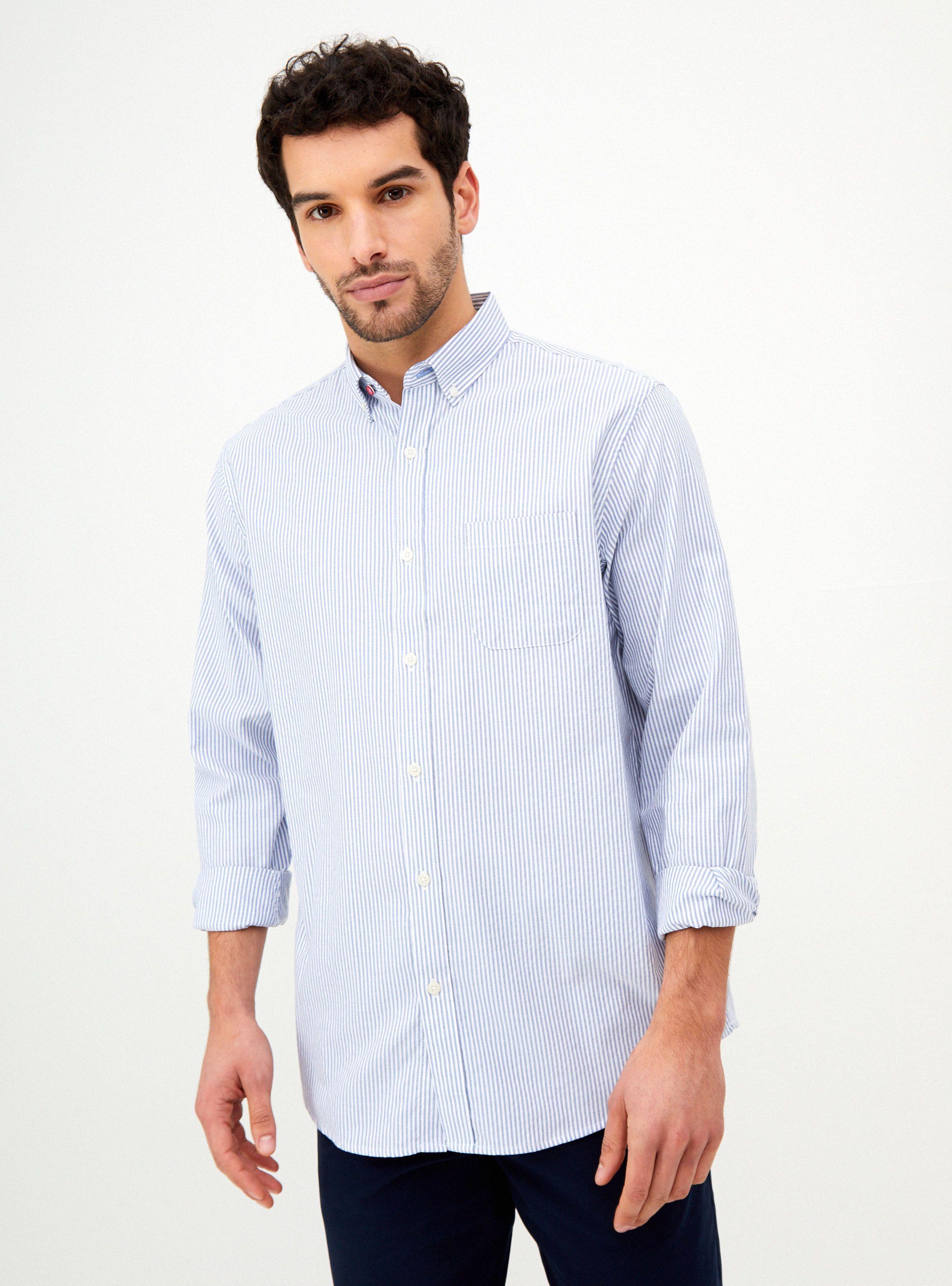 Camisa Rayada Manga Larga-0