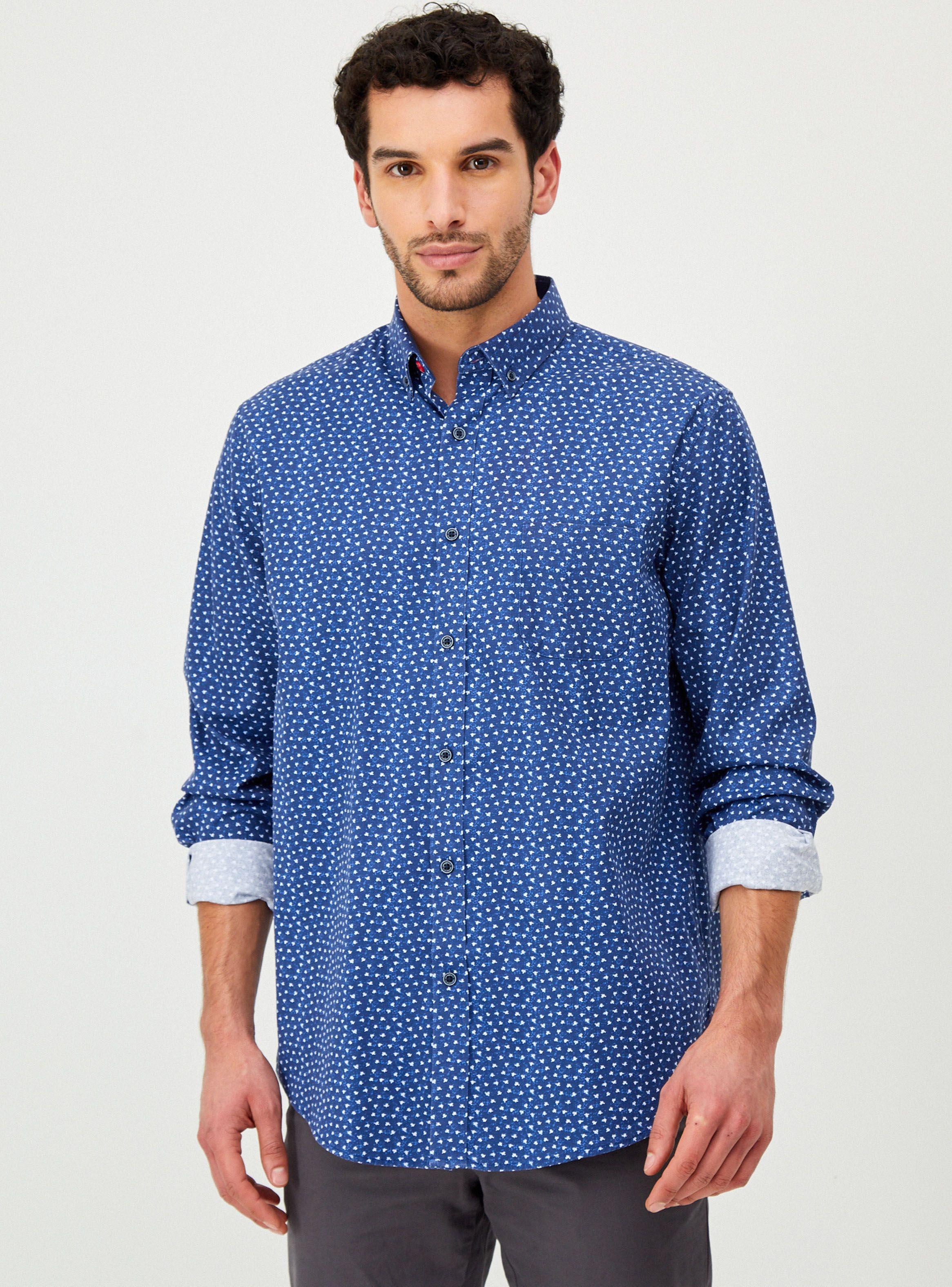 Camisa Mini Print Básica Manga Larga-0