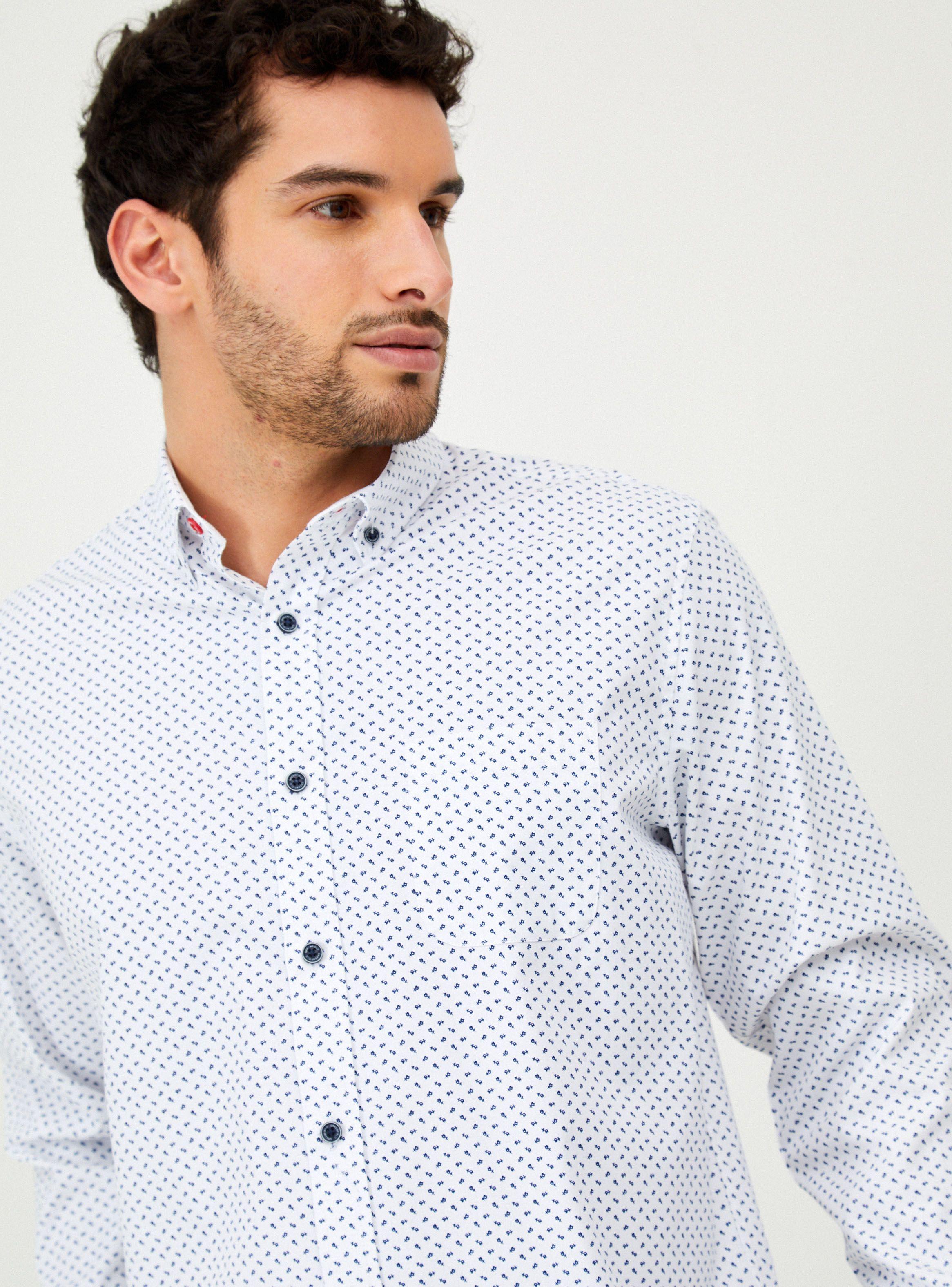 Camisa Mini Print Básica Manga Larga-2
