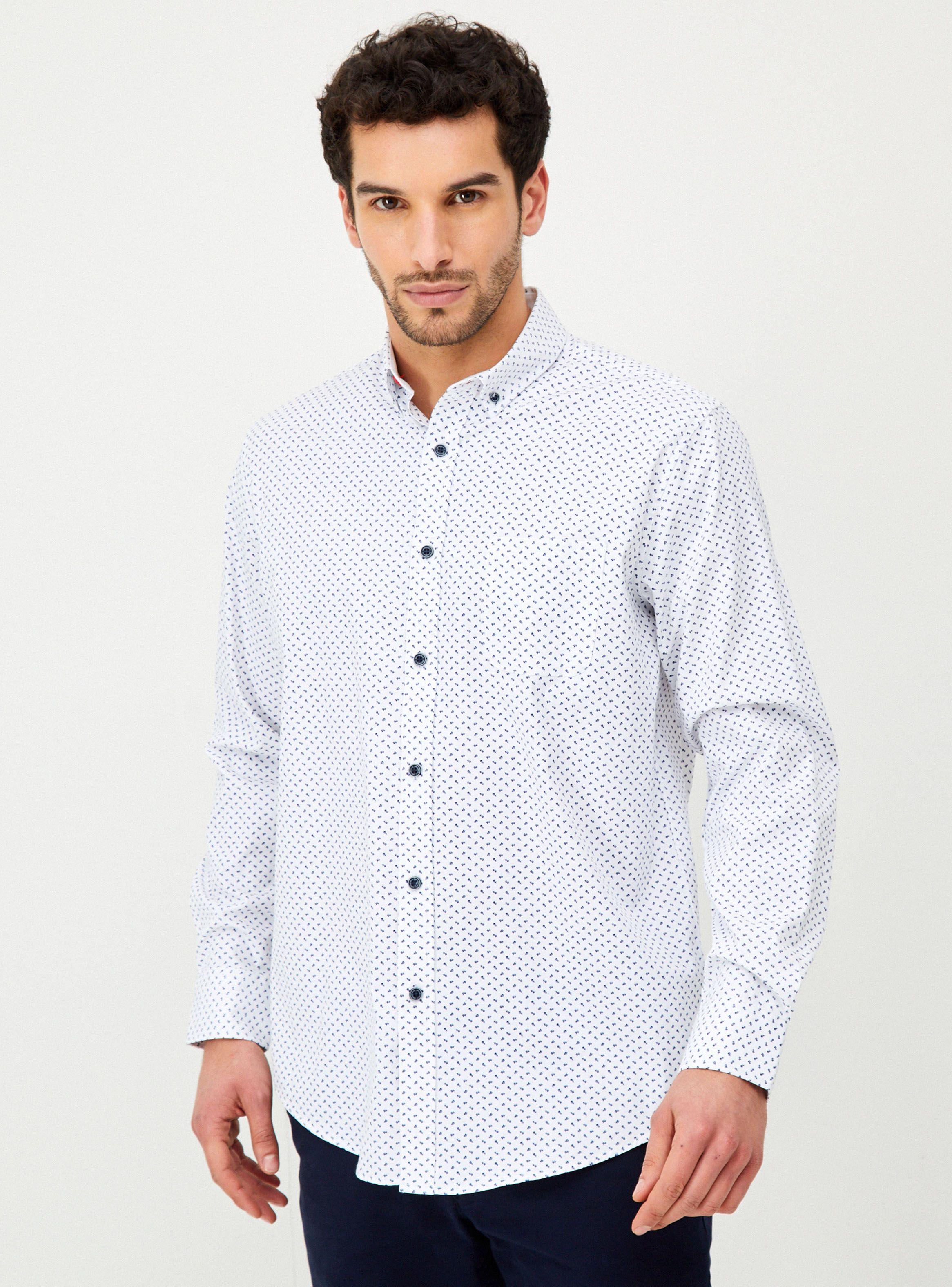 Camisa Mini Print Básica Manga Larga-0