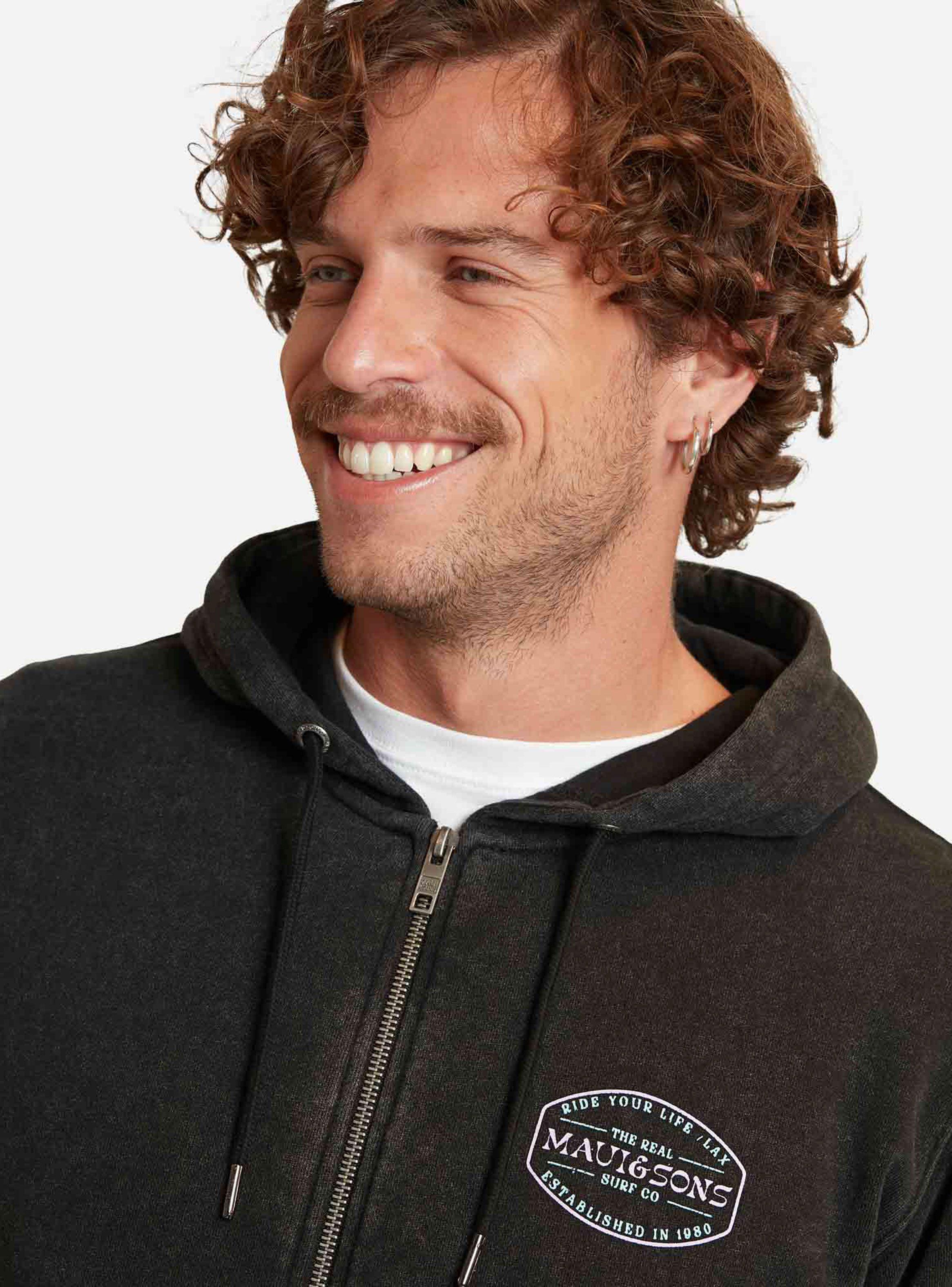 Polerón Full Cierre Print Back Estilo Canguro-2