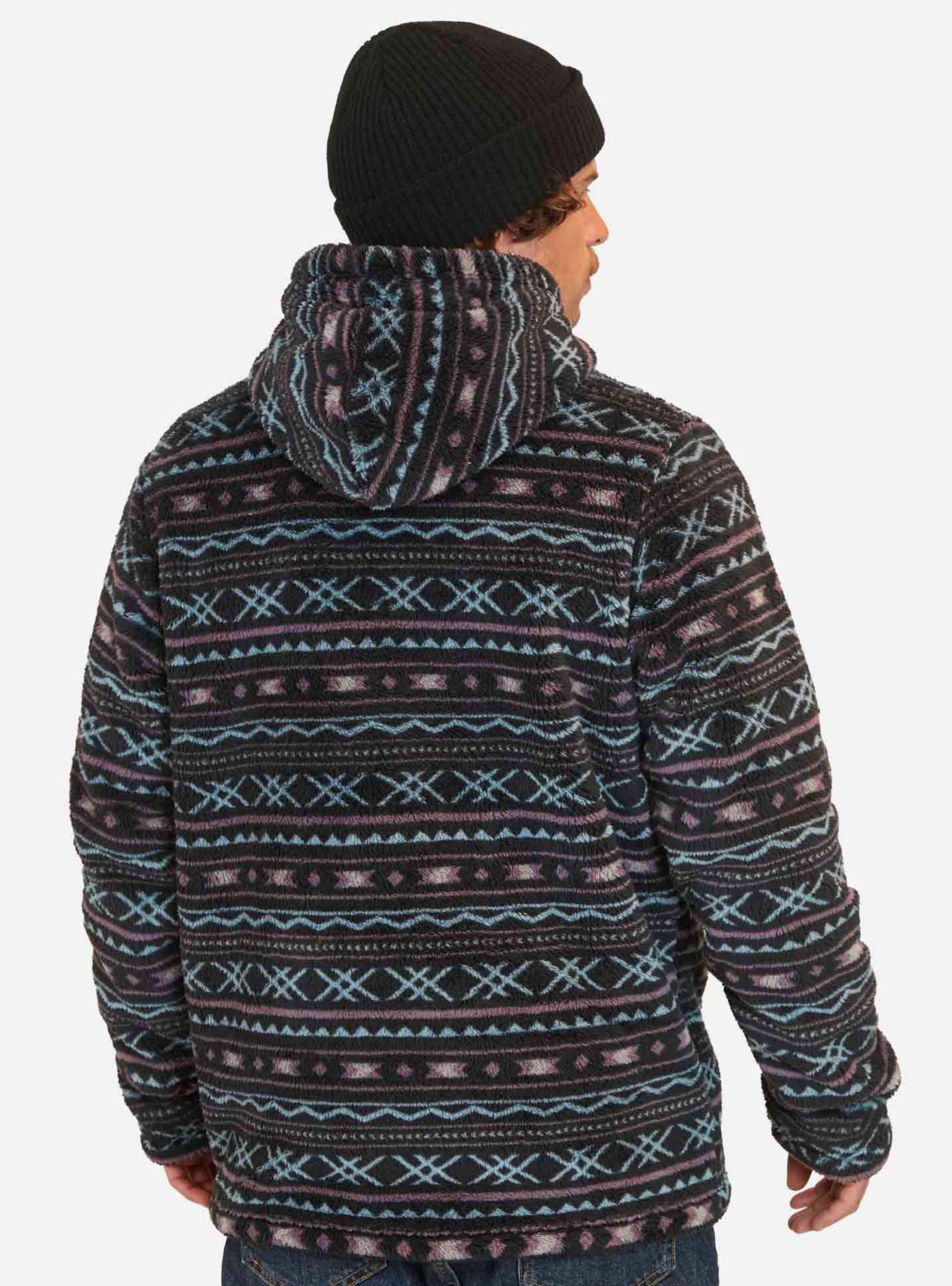 Polerón Full Print Étnico Peludo Medio Cierre-1