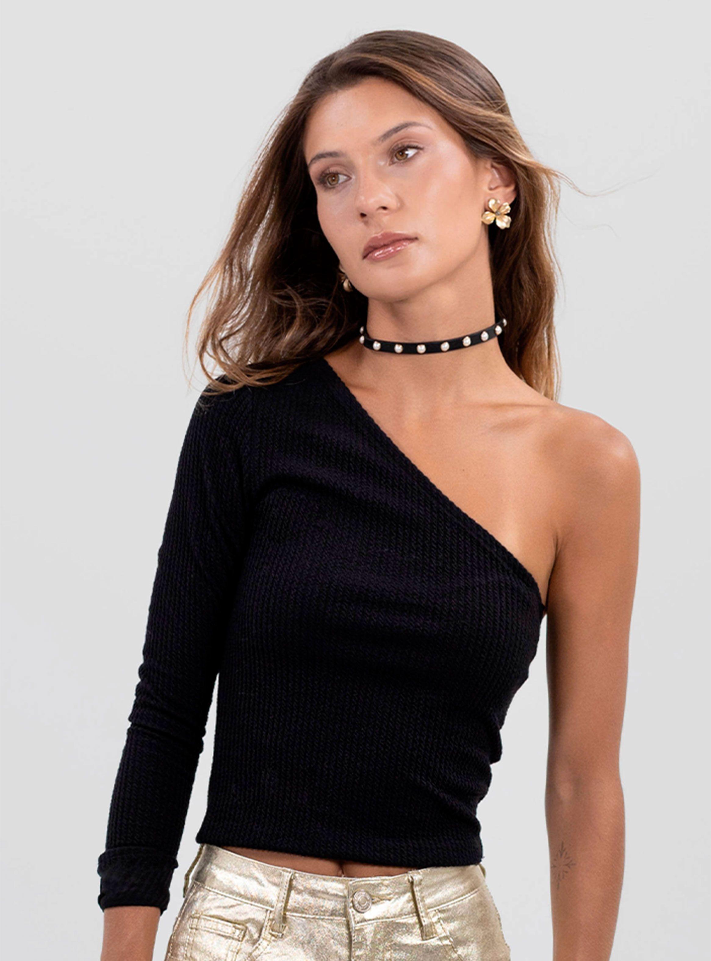 Top One Shoulder Moda-0