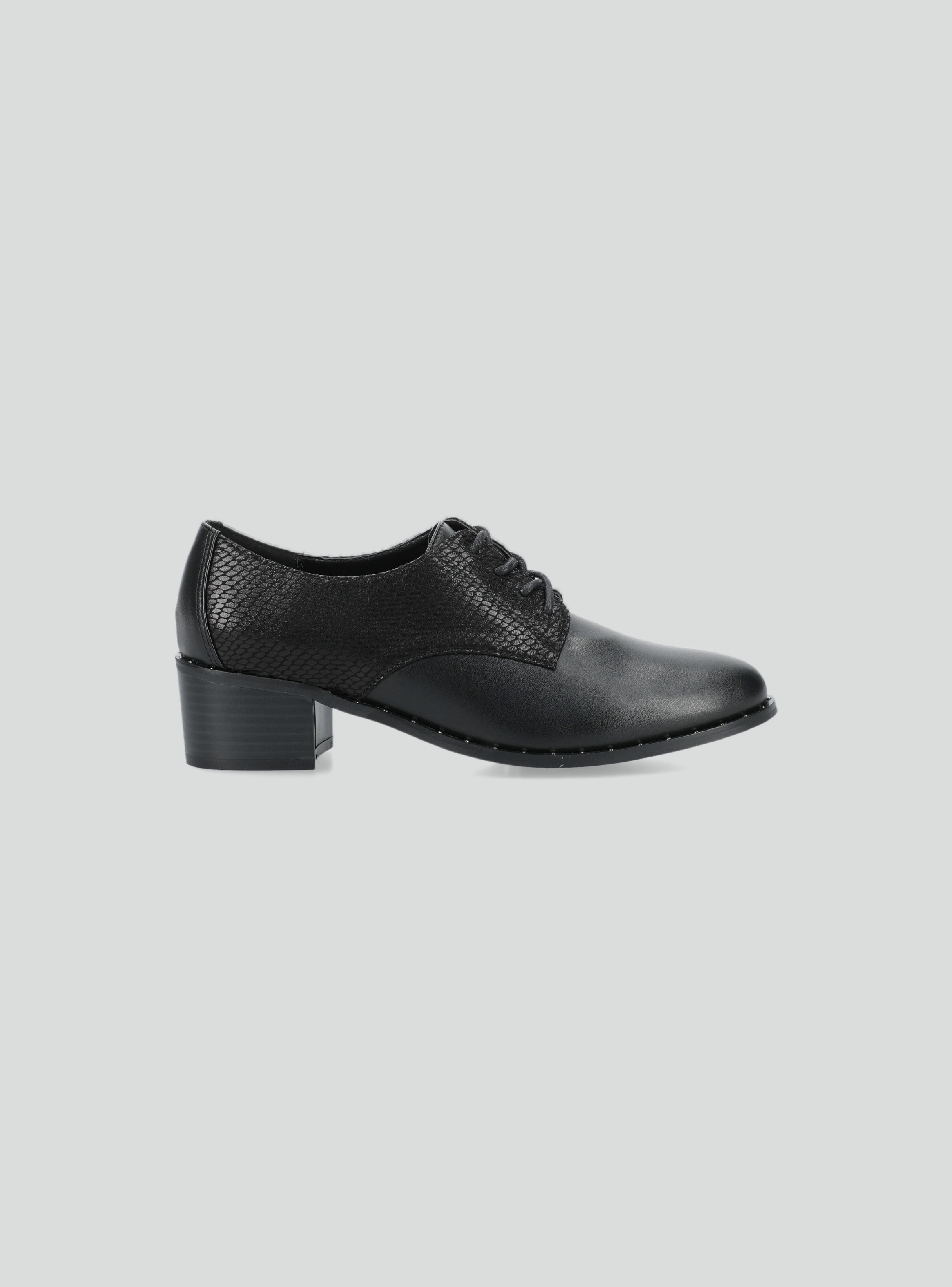 Zapato Casual Oxford Acordonado con Textura Mujer-1