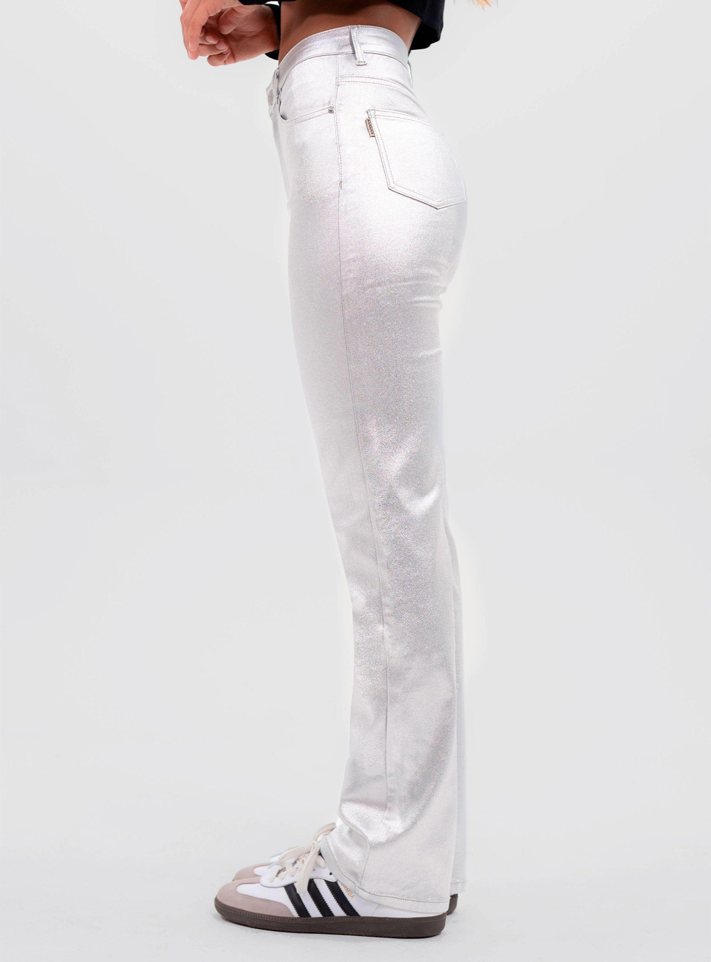 Jeans Pants Slim Silver-3