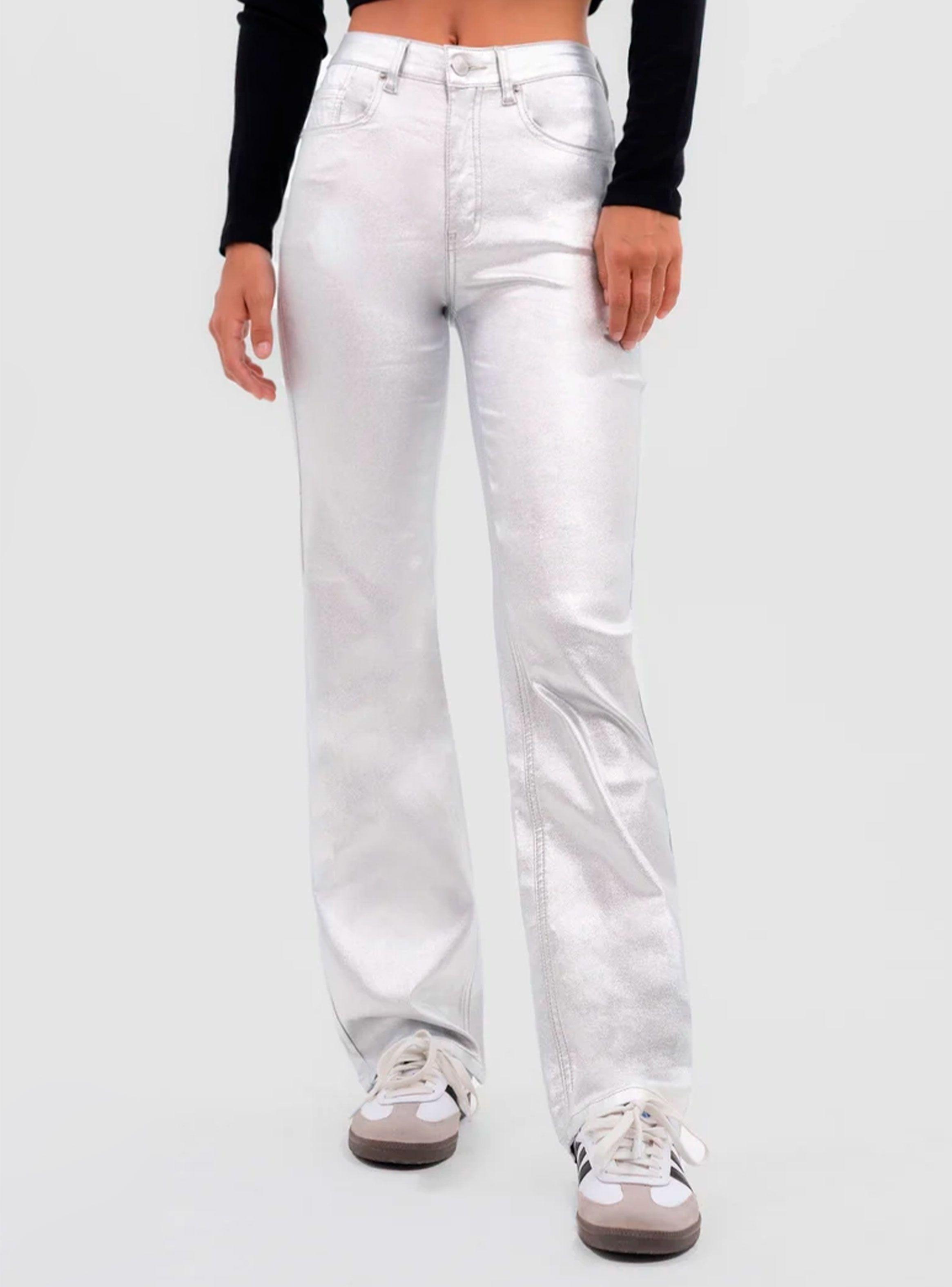 Jeans Pants Slim Silver-1