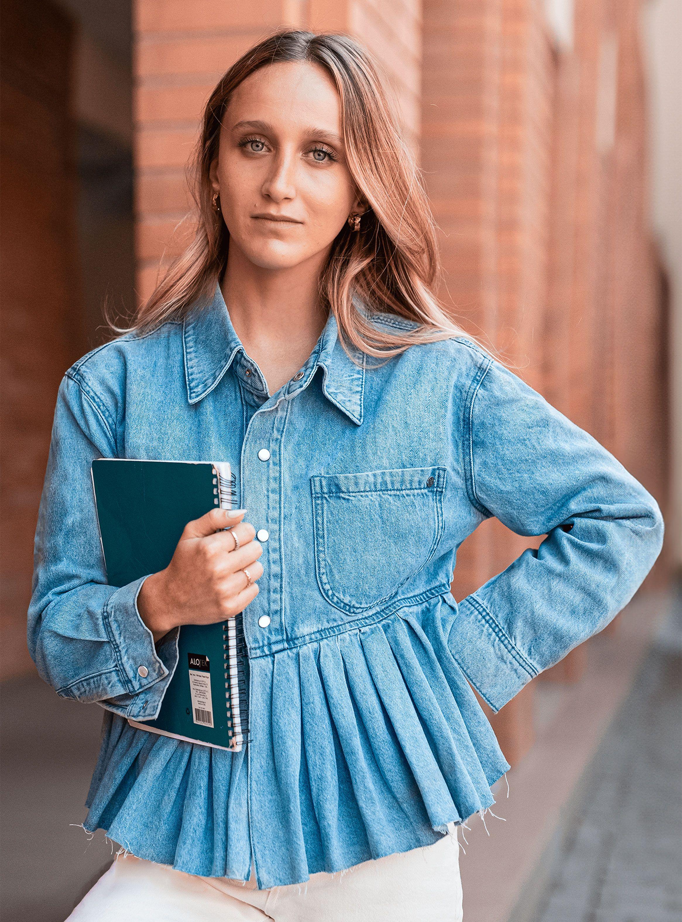Blusa Denim Vuelos Light Blue-0