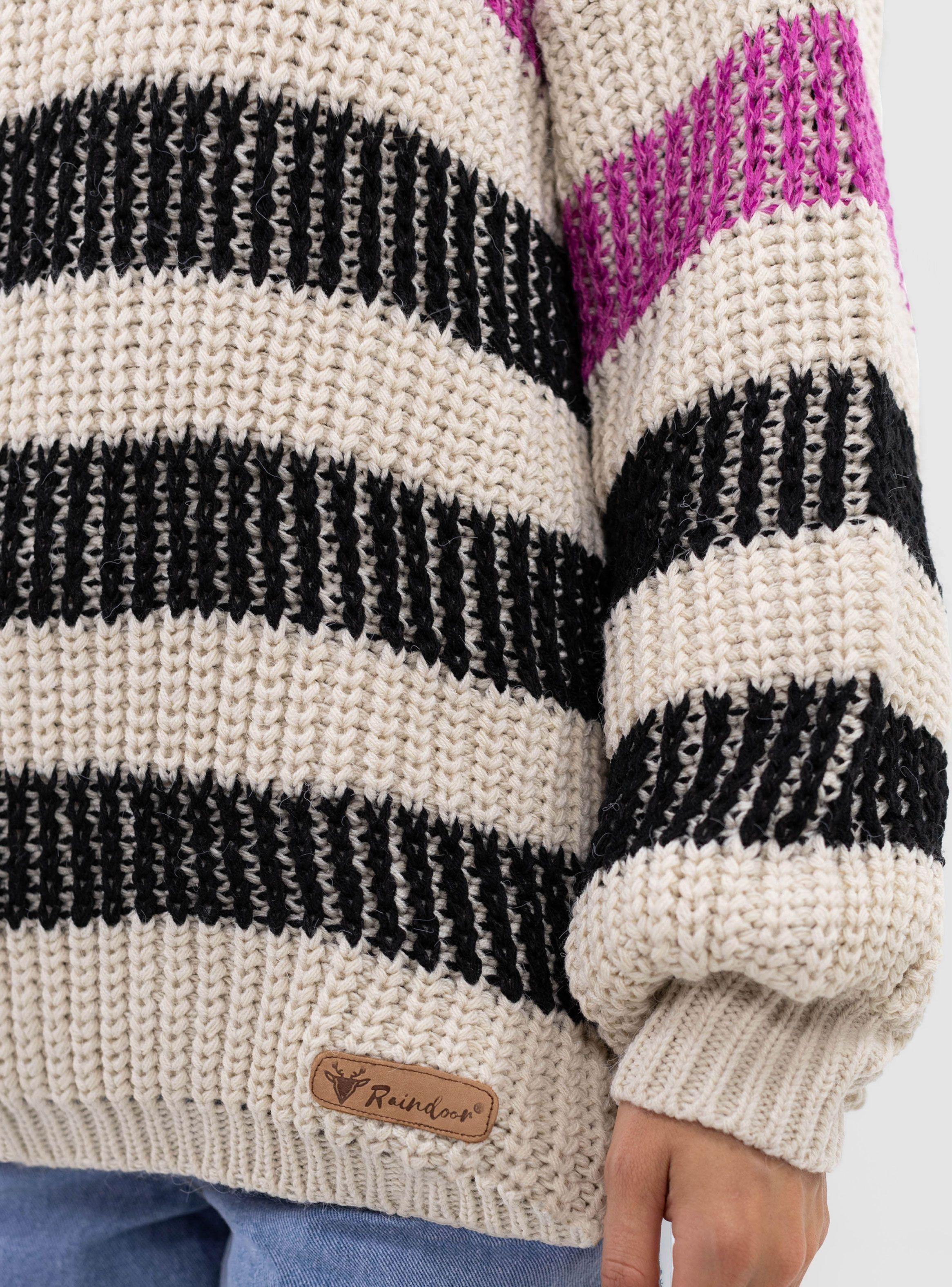 Sweater Color Block Ecru-4