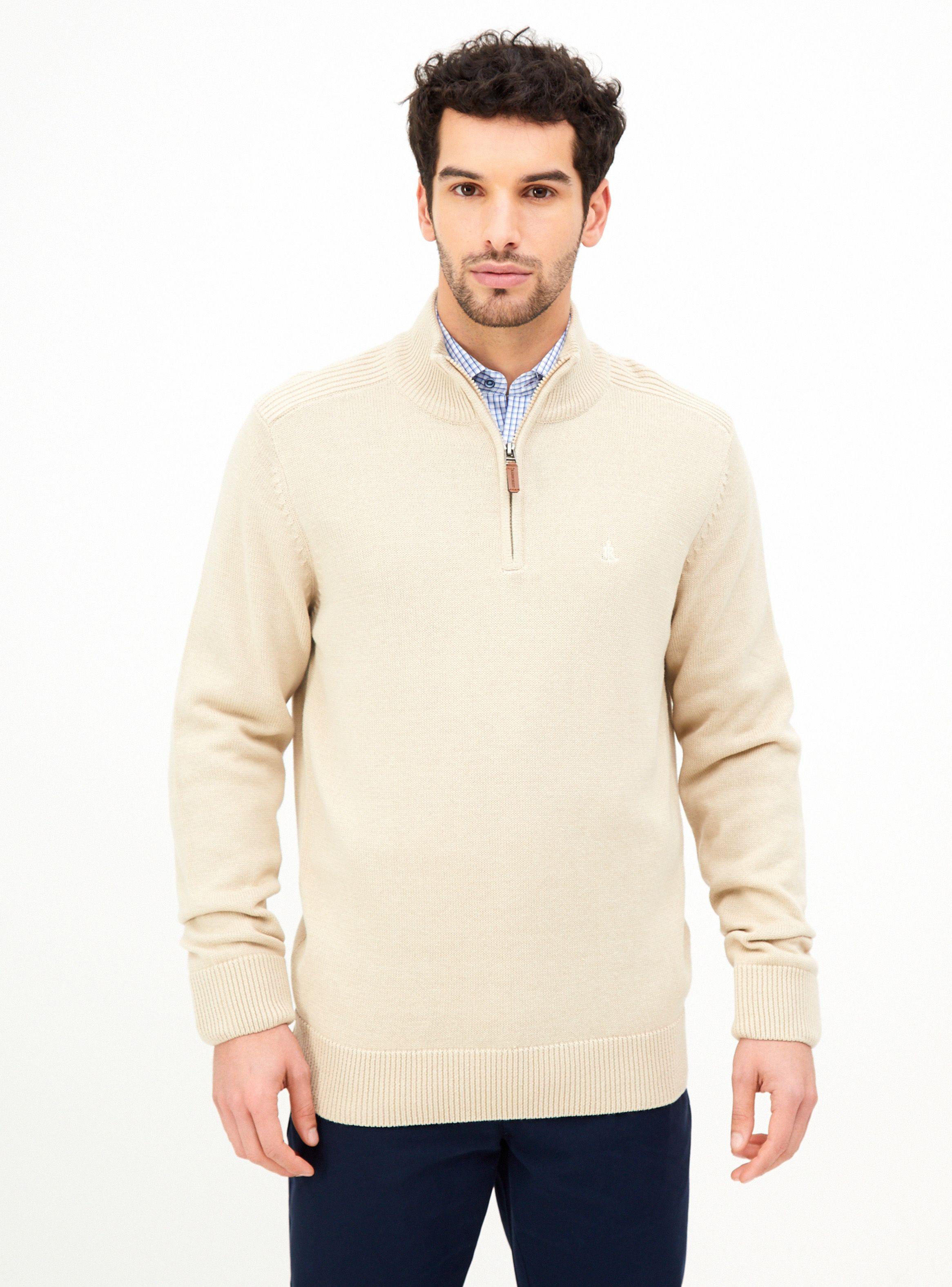 Sweater Cuello Alto Semi Abierto con Cierre-0