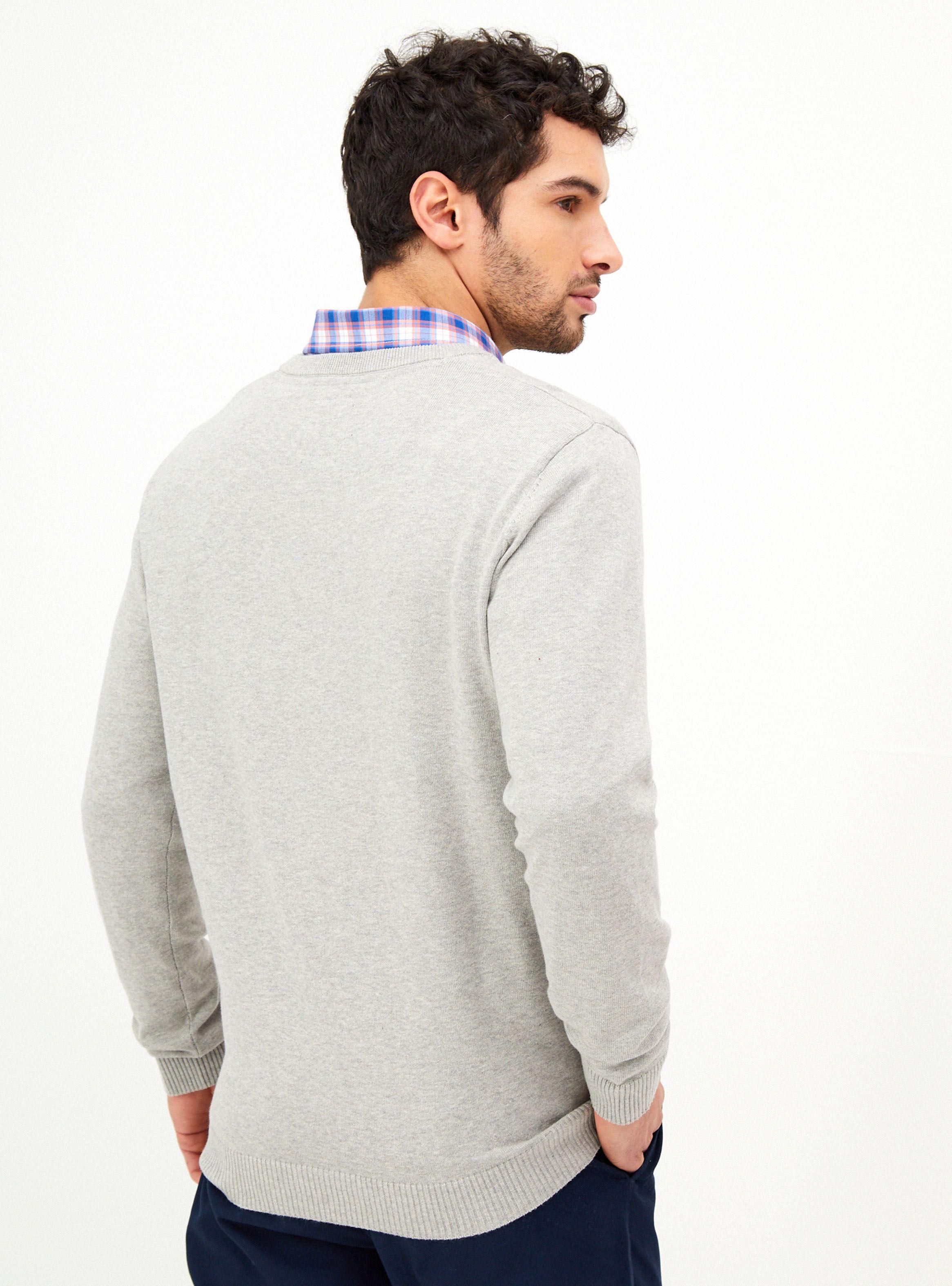 Sweater Cuello V Tejido-1