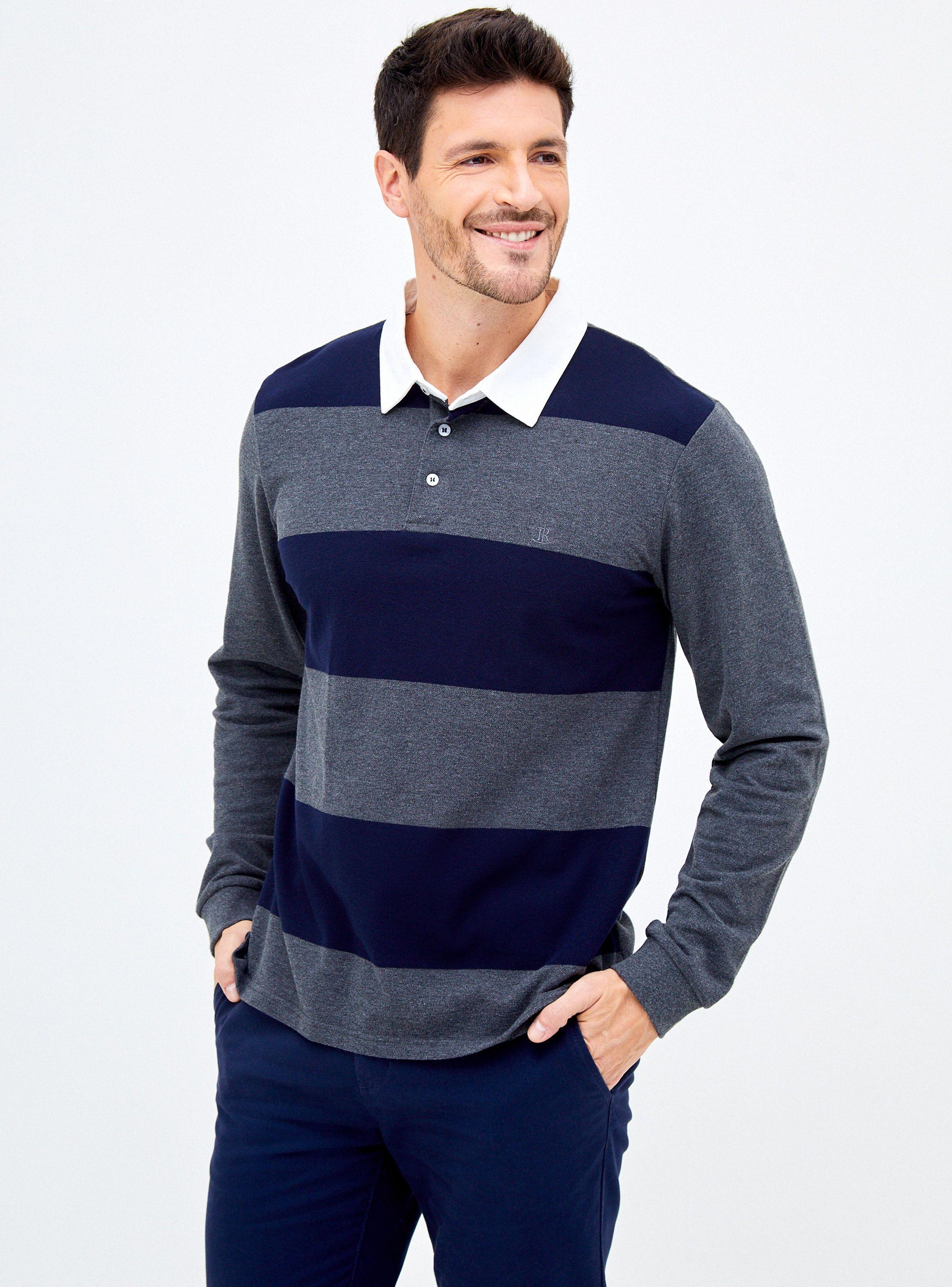 Polera Cuello Piqué Manga Larga-0