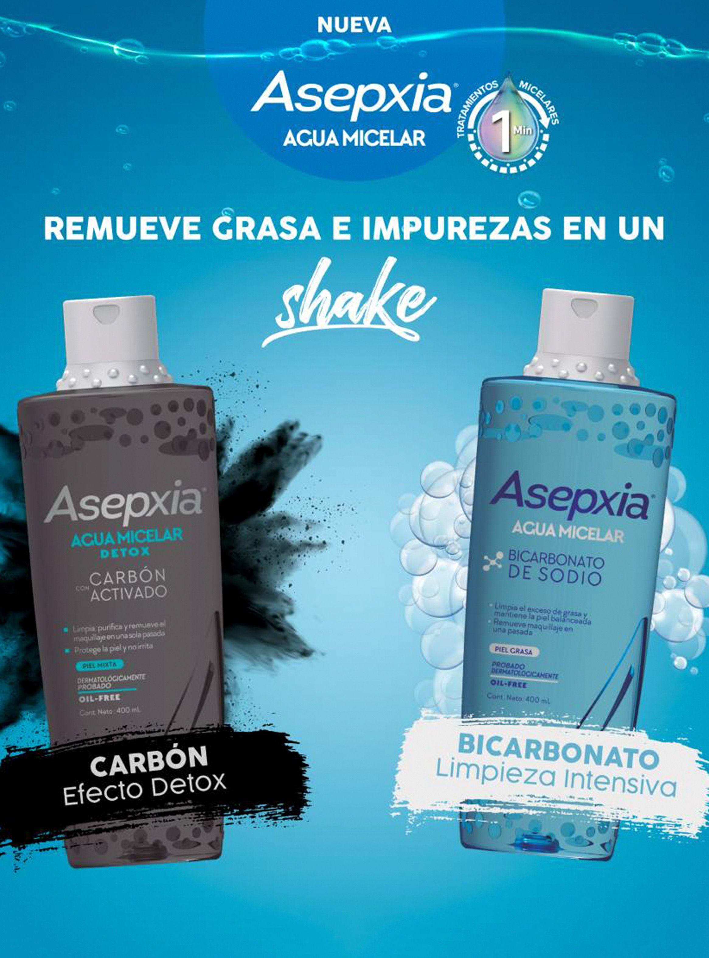 Agua Asepxia Micelar Carbón 400 ml-1