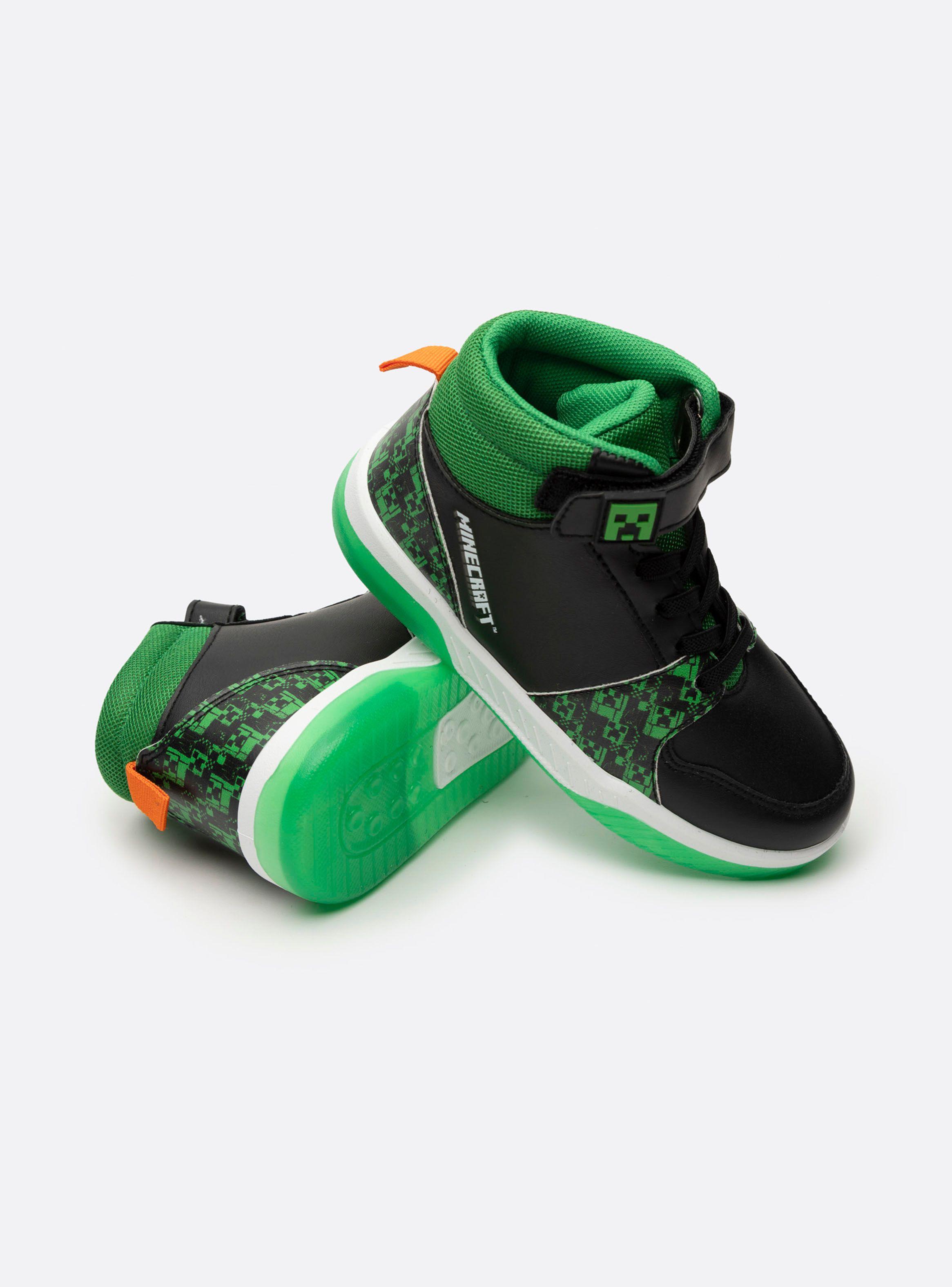 Zapatilla Urbana Creeper Minecraft con Luces Niño-2