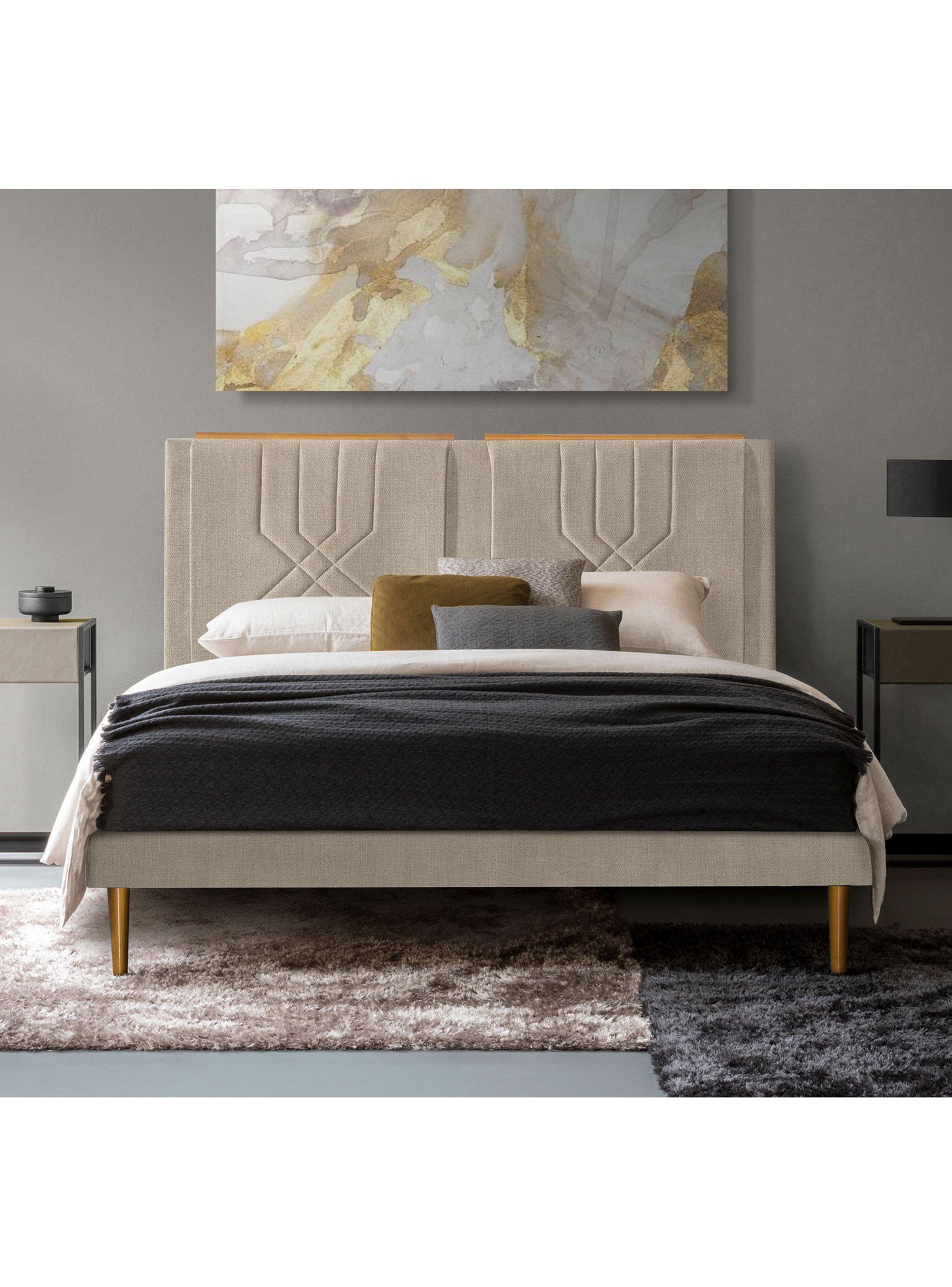 Cama Astro 2 Plazas Beige-3