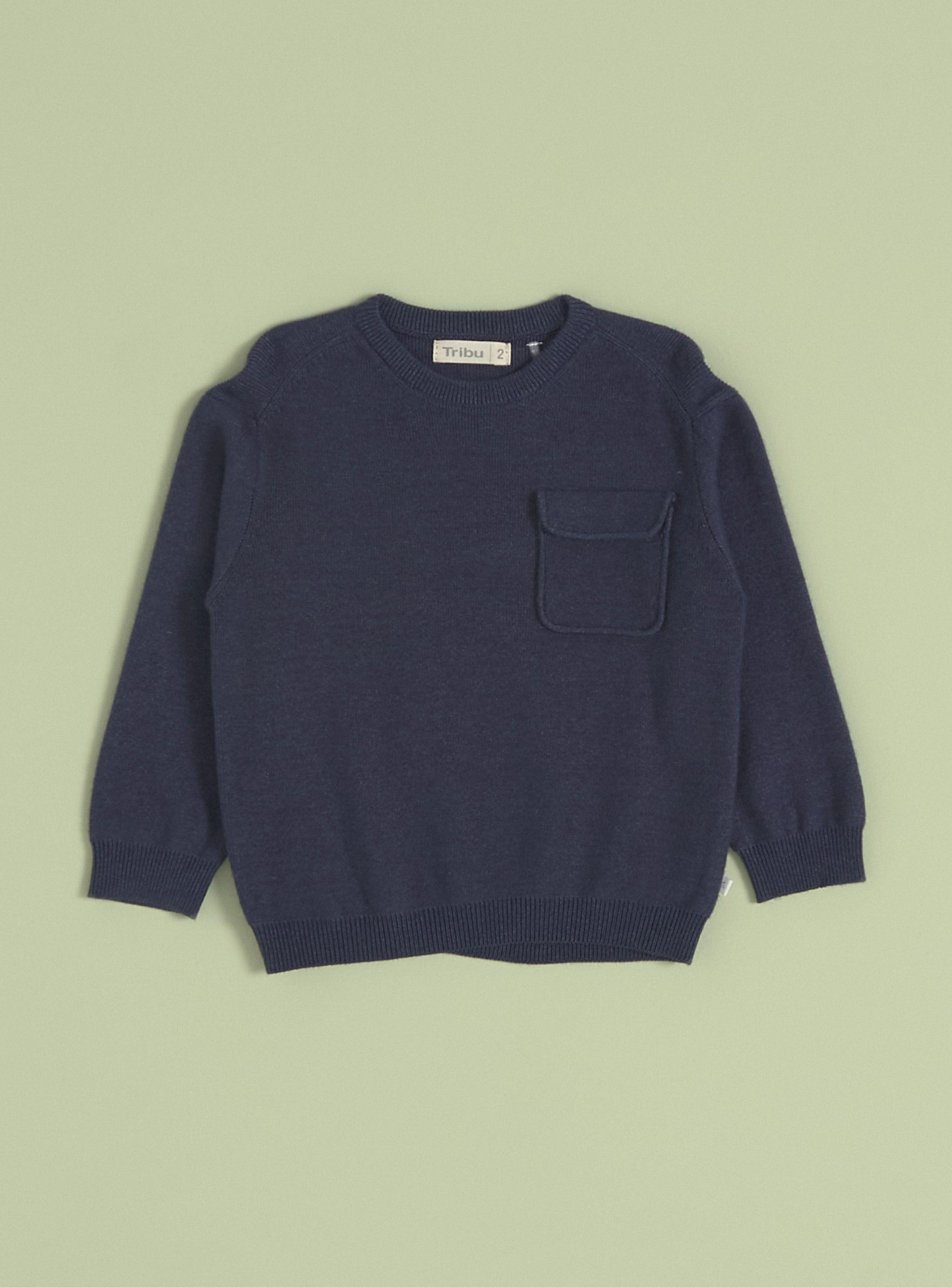 Sweater Niño con Bolsillo Parche y Tapeta-0