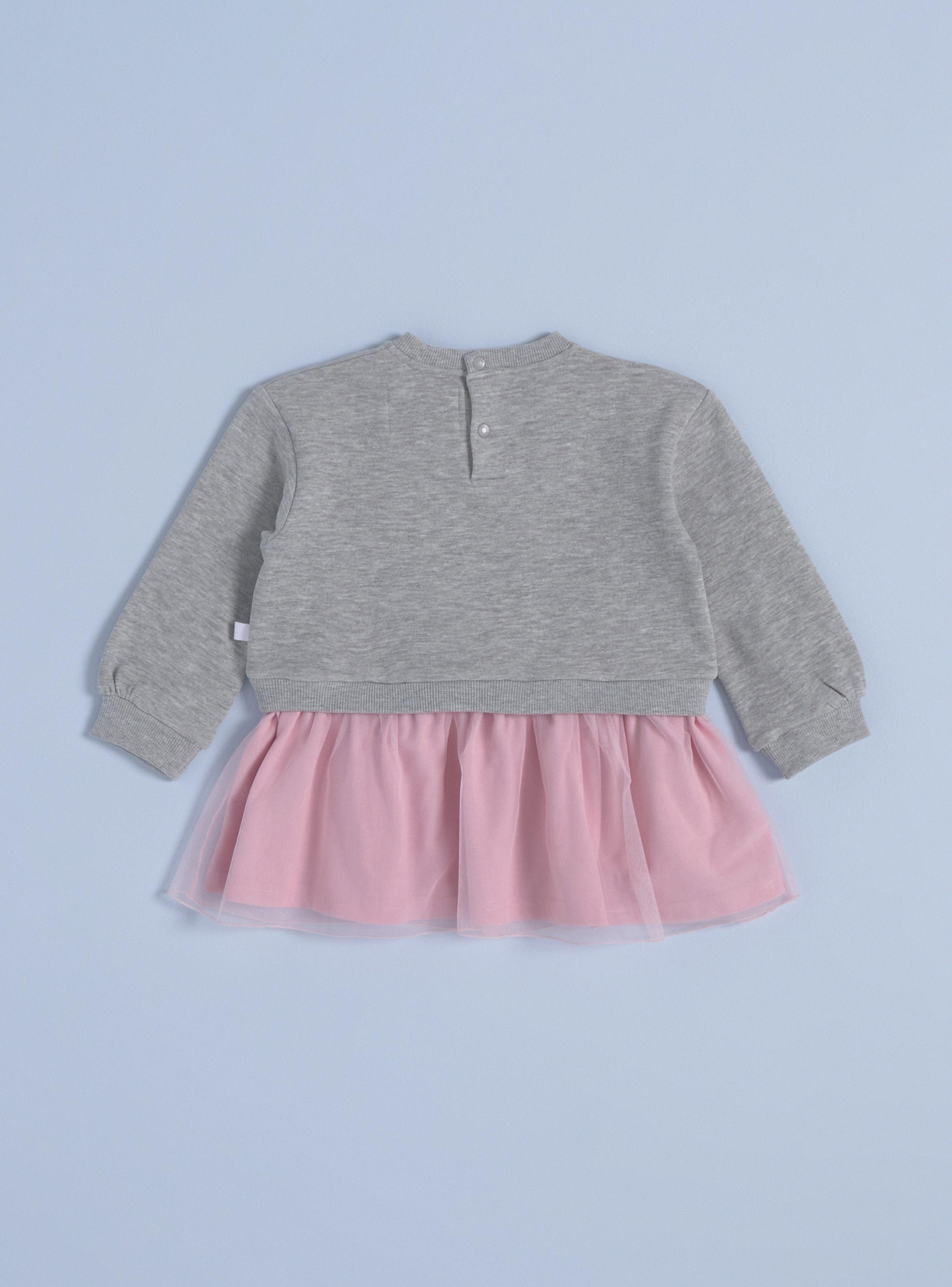 Polerón con Falda Tul y Estampado-1