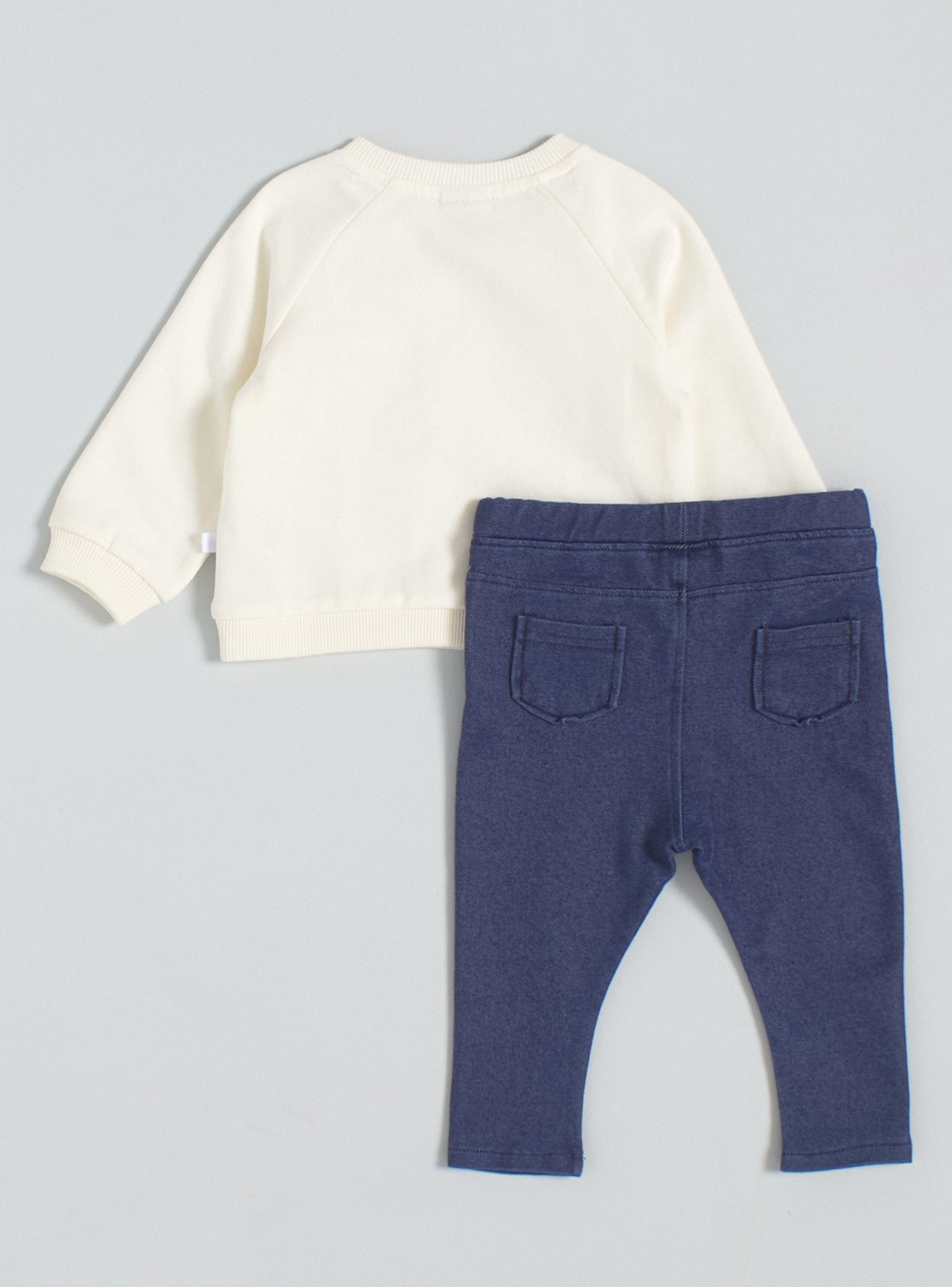Conjunto Polerón Franela y Pantalón Look Denim-1