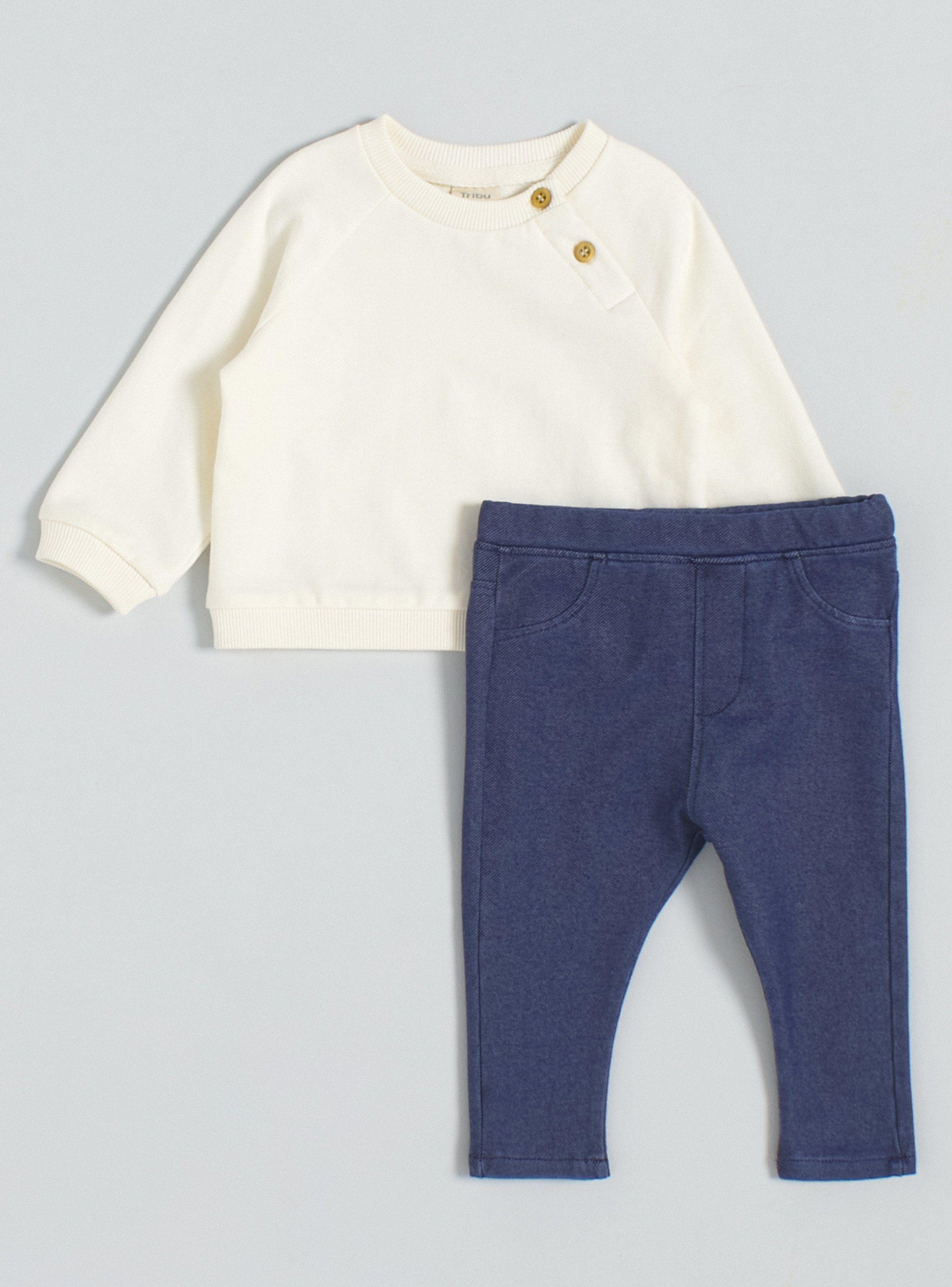 Conjunto Polerón Franela y Pantalón Look Denim-0