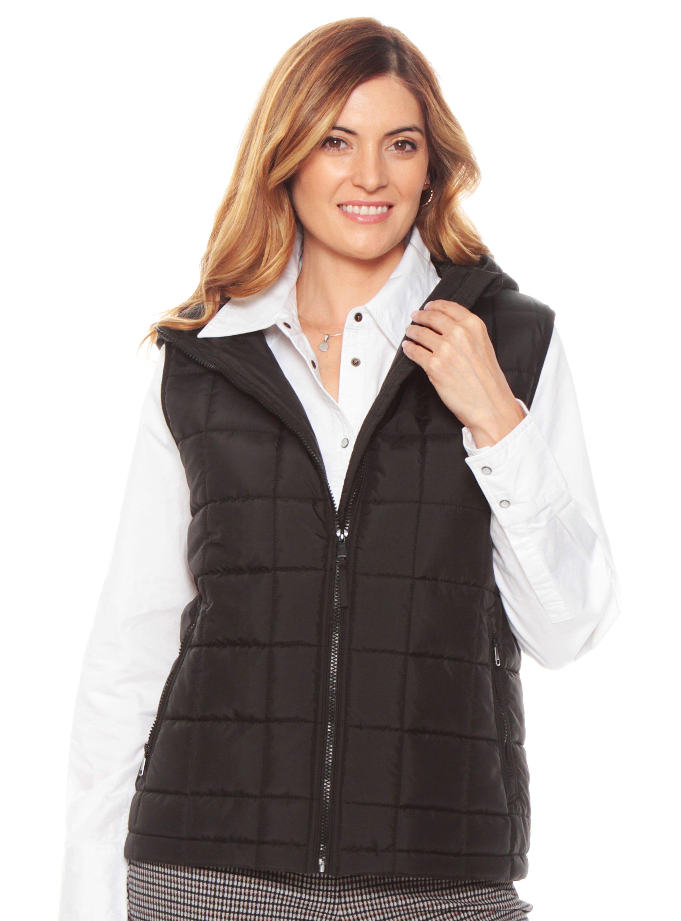 Parka Puffer Sin Manga Con Capucha-0