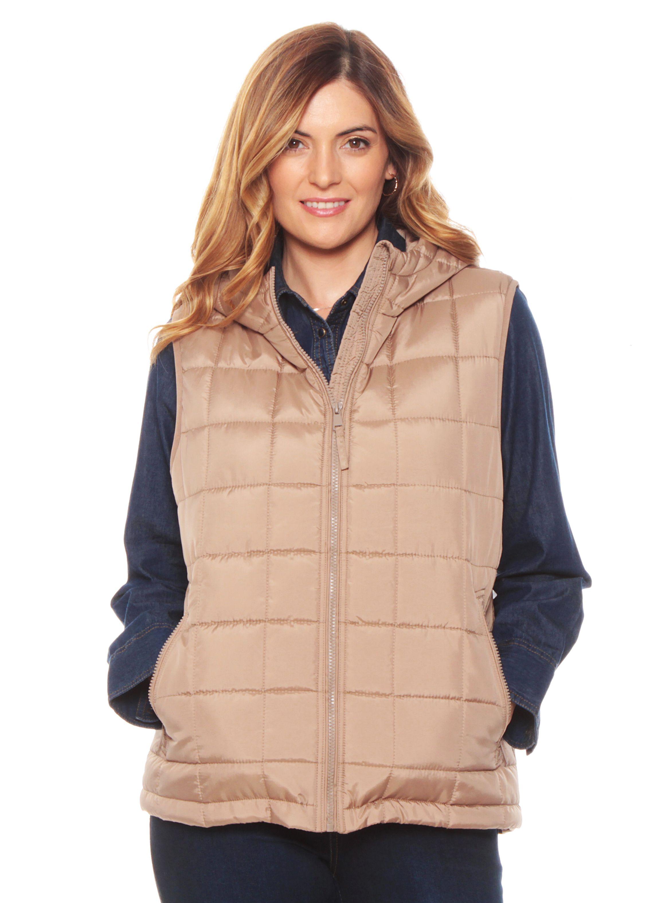 Parka Puffer Sin Manga Con Capucha-0