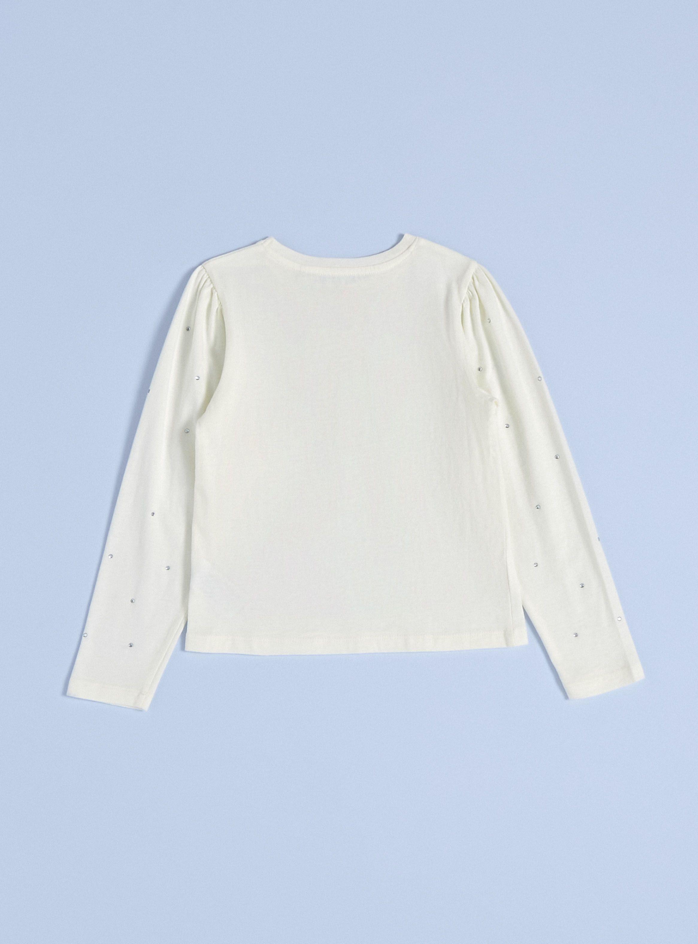 Polera Strass Manga Globo-3